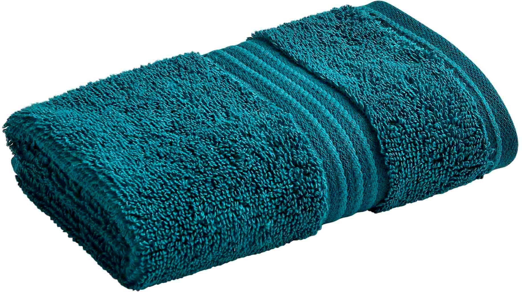 Waschlappen CHRISTY "SUPREME", blau (kingfisher), B:33cm L:33cm, Walkfrottier, Waschlappen, Waschlappen, Premium-Waschlappen in Luxusqualität, 650g/m², 33x33cm, 6er Set