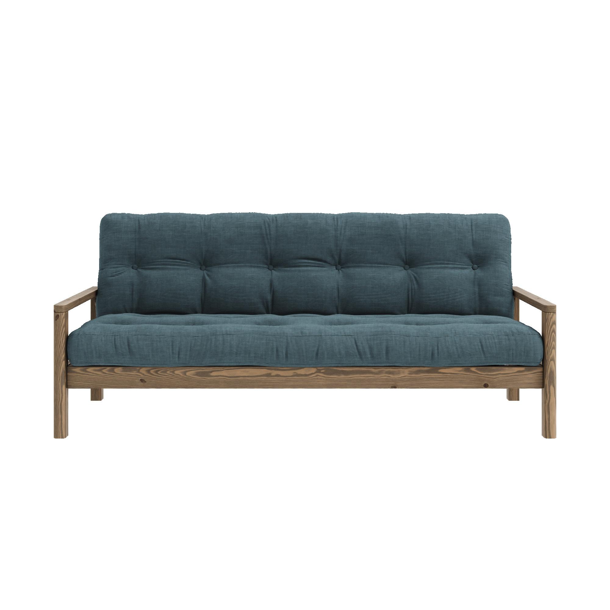 Schlafsofa KARUP DESIGN "KNOB", grün (seaweed), B:205cm H:79cm T:95cm, Matratzenmaterialzusammensetzung: Futonmatratze mit Knopfheftung, Höhe 14 cm, aus recyceleten Mischfasern mit einem Kern aus 4 cm Schaumstoff. Matratzenfüllung: Baumwoll-Mix-Füllung 90-95% Baumwolle und 5-10% Polyester. Bezug: 100% Polyester, Sofas, Schlafsofa, mit Futonmatratze, verschiedene Farben, FSC-zertifiziert, Kiefer