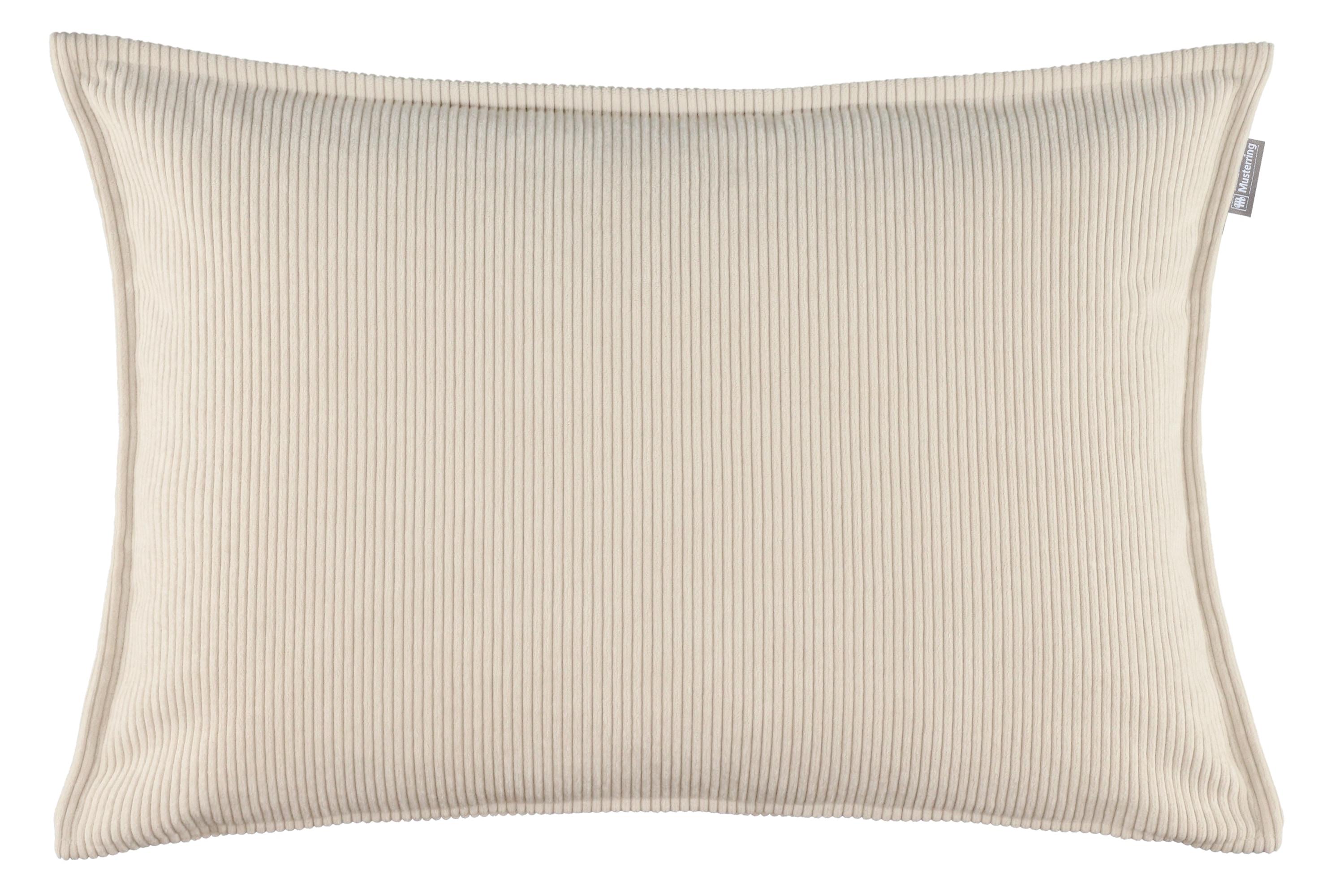 Dekokissen MUSTERRING "Cord", beige (natur, cord unifarben), B:58cm L:38cm, Kunstfaser, Dekokissen_Sitzkissen_Kissenhüllen, Dekokissen, aus recycelten Fasern