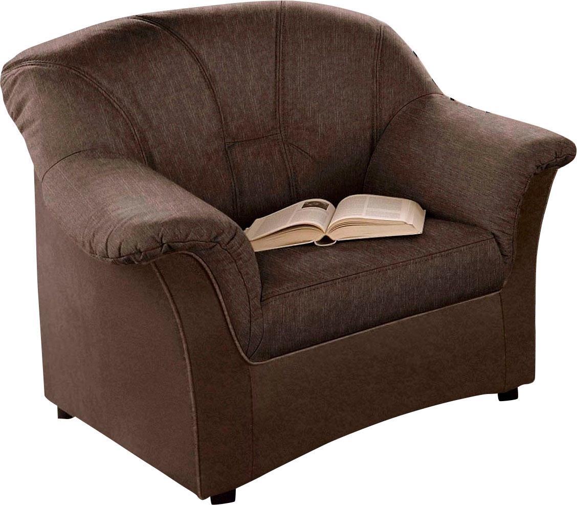 Sessel DOMO COLLECTION "Flores", braun (braun, dunkelbraun), B:92cm H:84cm T:82cm, NaturLEDER (echtes Rindsleder) in Sitz und Rücken. Korpus in passendem Kunstleder SOFTLUX bezogen;Microfaser PRIMABELLE (100% Polyester) / Struktur ( 100% Polyester );NaturLEDER: Bitte beachten Sie, dass Lederbezüge mehr Nähte aufweisen als Stoffbezüge.;Kunstleder SOFTLUX / Struktur ( 90% Polyester, 10% Polyacryl ),