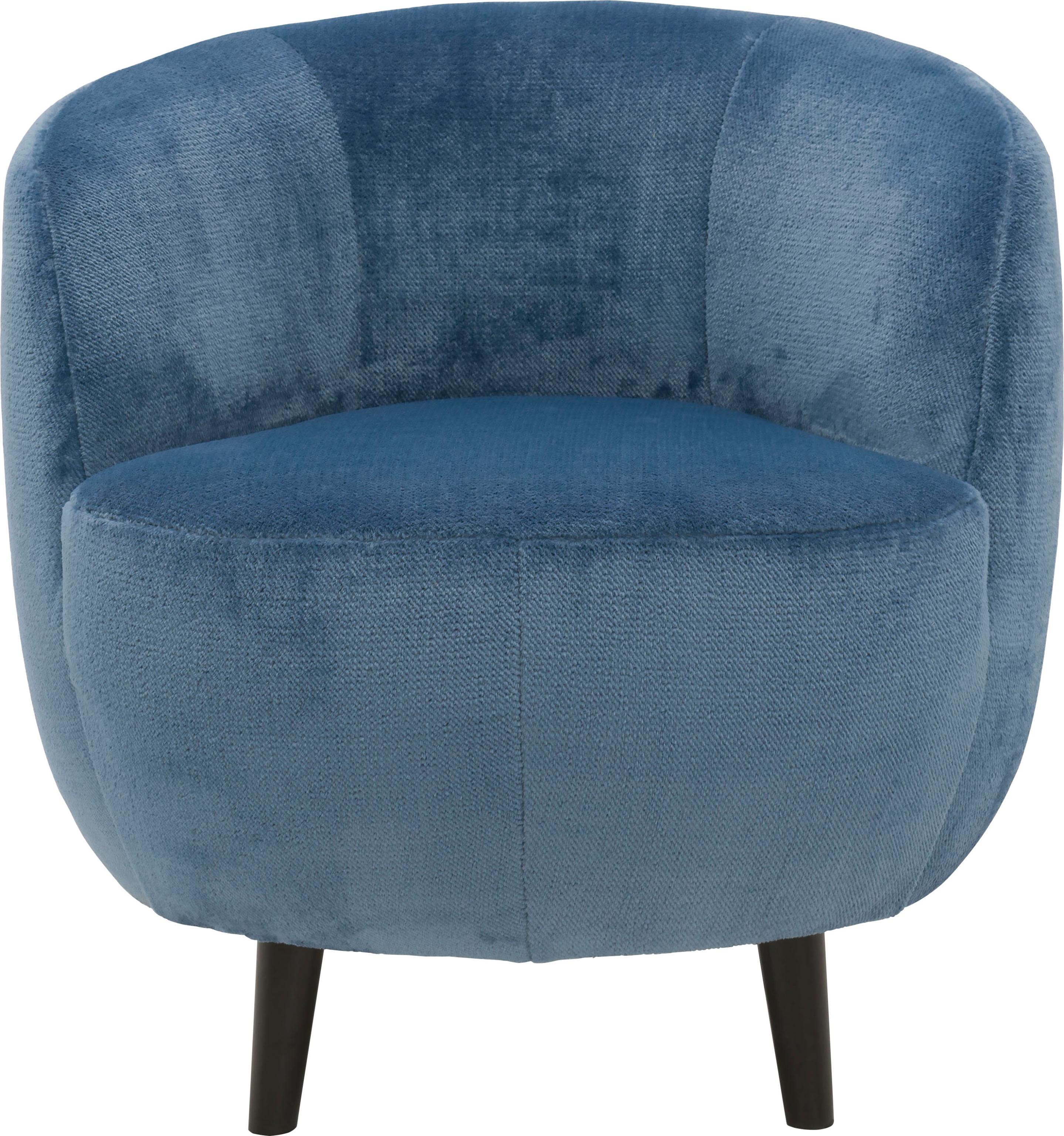 Sessel "LOOKS XIV Cocktailsessel", blau, B:72cm H:72cm T:76cm, 100% Polyester, LOOKS BY WOLFGANG JOOP, Sessel, Sessel, runde Form, perfekt für jeden Wohnraum als Einzelstück