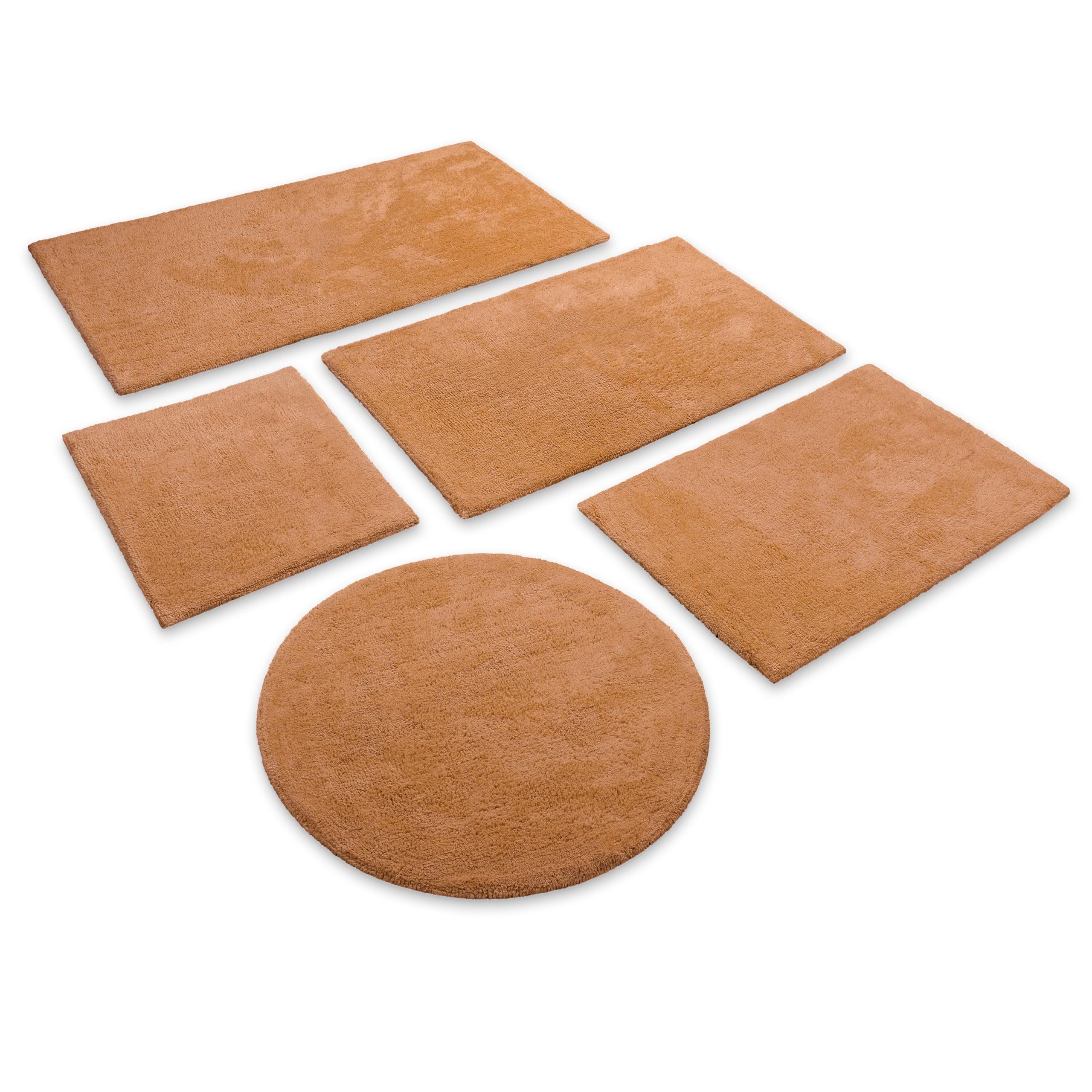 Badematte WECON HOME BASICS "Erik", terrakotta, H:20mm, Baumwolle, Badematten, Badematte, waschbar, rutschfest, sehr weich, strapazierfähig, pflegeleicht