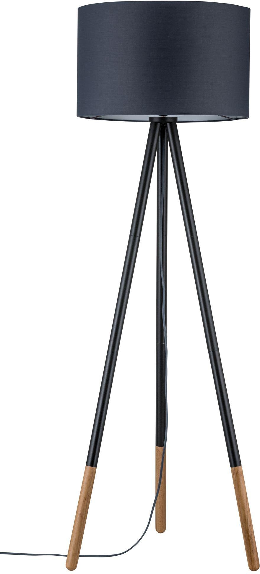 PAULMANN LED Stehlampe "Rurik", grau (grau, braun), 1, Ø 53,8cm H: 153cm, 1 Stk., Leuchten, E27, LED Stehlampe