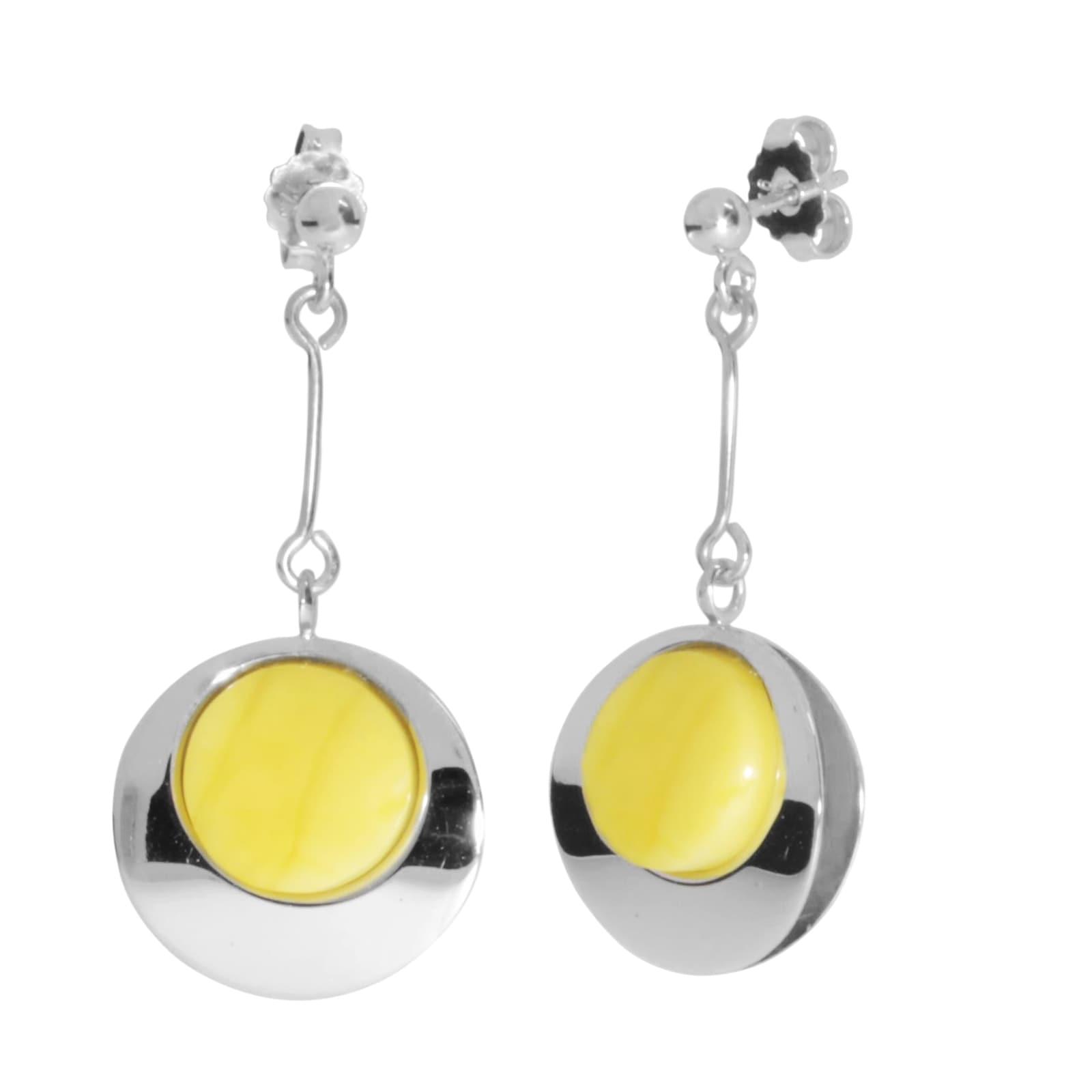 Paar Ohrhänger OSTSEE-SCHMUCK "- Alina - Silber 925/000 - Bernstein" Gr. 40, silber (silber 925, silberfarben, weiß), Ohrringe, Damen, Silber 925 (Sterlingsilber), Paar Ohrhänger