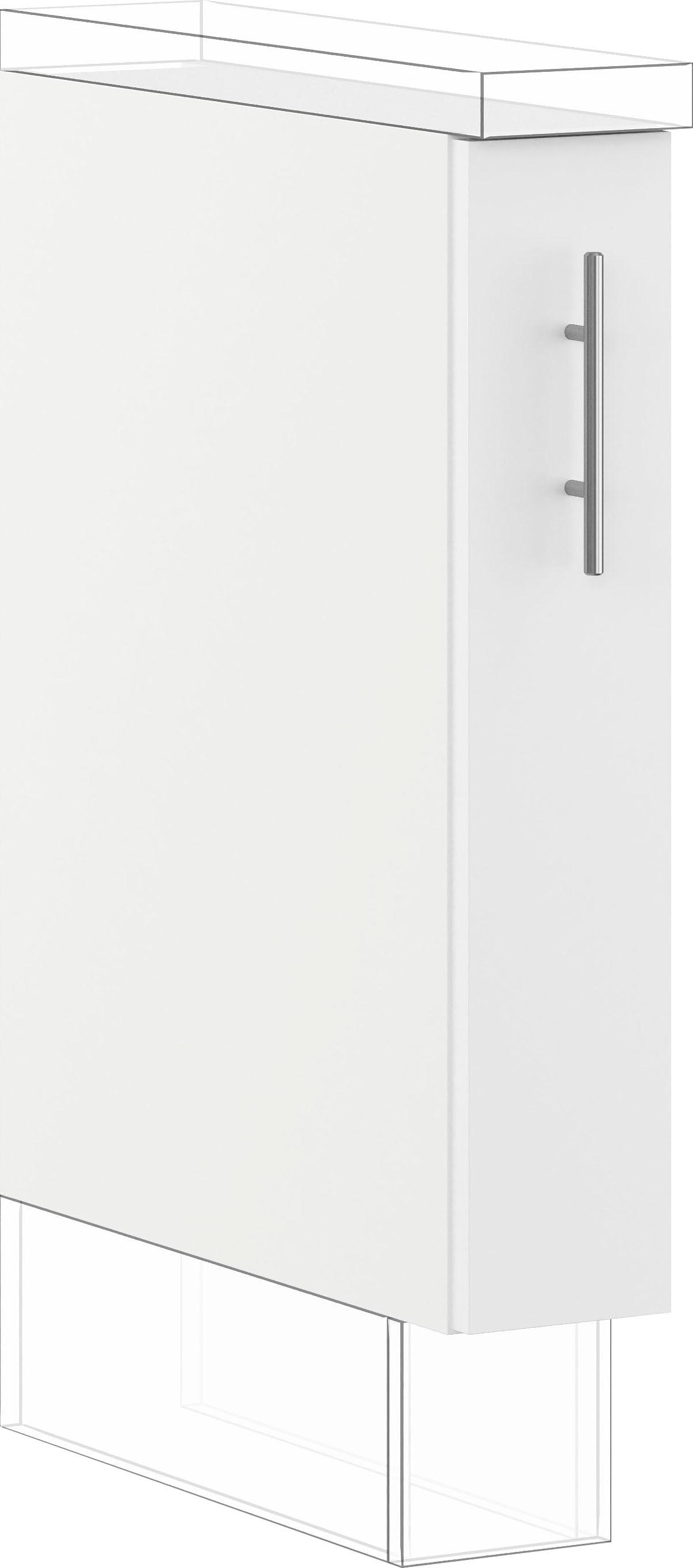 Auszugsunterschrank IMPULS KÜCHEN "Prag und Valencia", Breite/Höhe: 15/72,3 cm, mit Soft-Close", weiß, B:15cm H:72,3cm T:57,6cm, Dekorfolie, Holzwerkstoff, Schränke, Auszugsunterschrank, vormontiert, mit Auszug, mit Körben