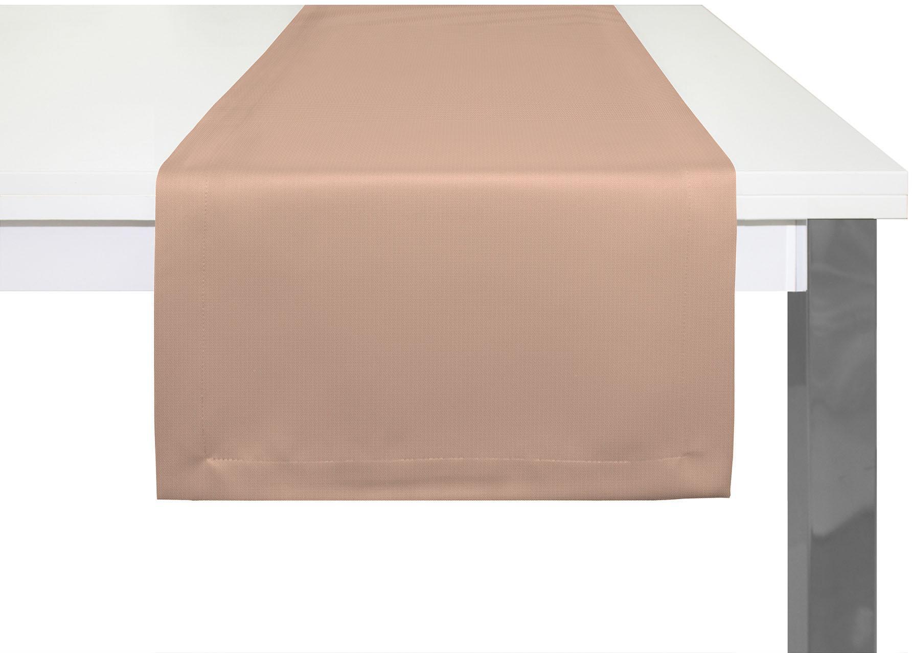 Tischläufer ADAM "Uni Collection" Gr. 1, beige, B:50cm L:150cm, Bio-Baumwolle, Tischdecken, Tischläufer