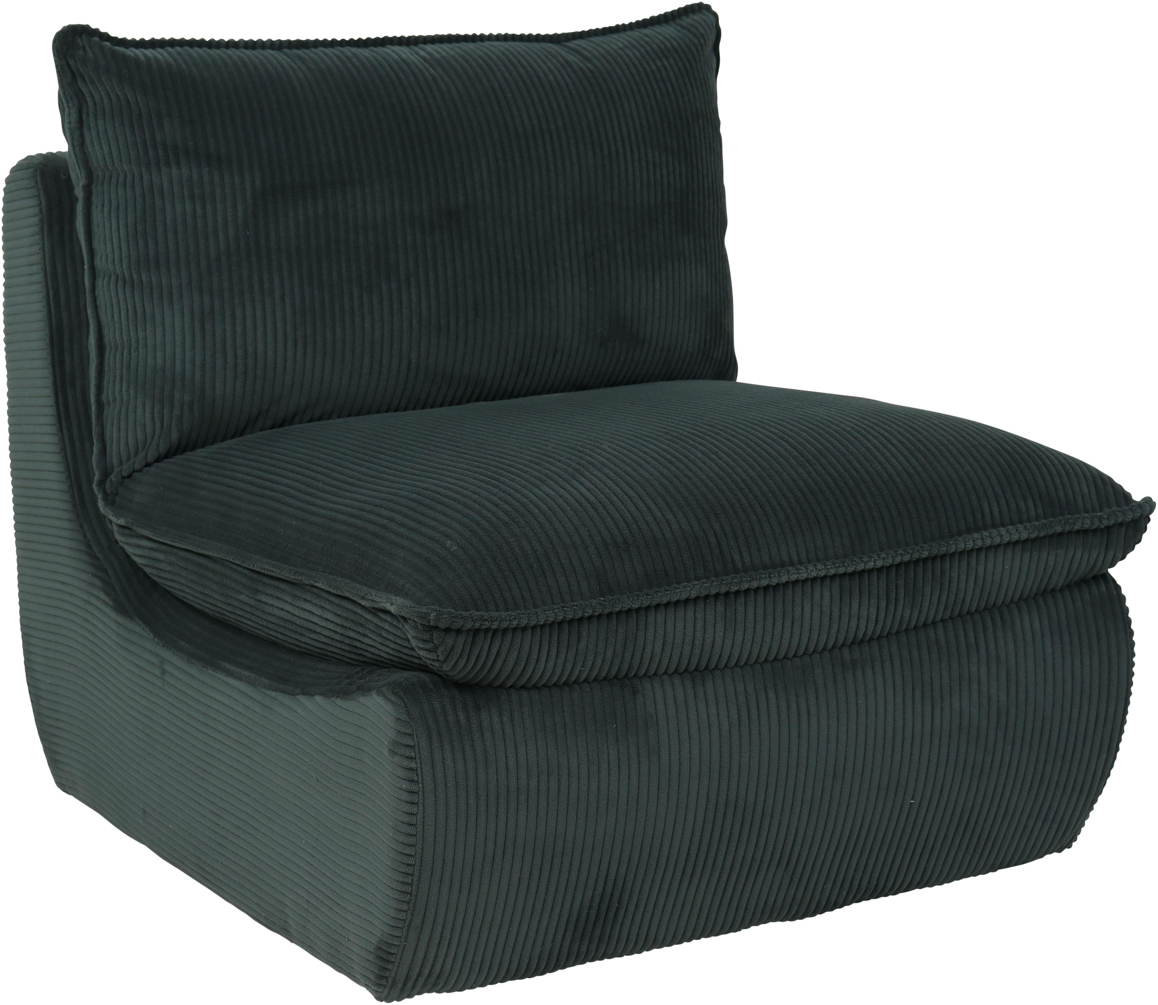 Loungesessel HELA "RHODOS", grün, B:74cm H:77cm T:87cm, Microfaser Breitcord;Polyester;Polyamid, Sessel, Loungesessel, Sessel;gepolstert;aufgesetztes Kissen;Microfaser;Breitcord