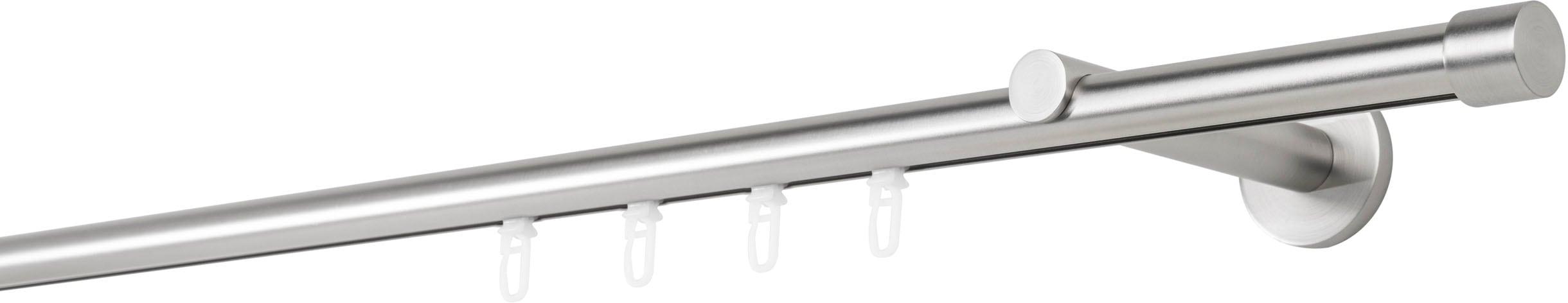 Gardinenstange MYDECO "Kappe function Ø 20mm", silber (edelstahlfarben), L:160cm, Gardinenstangen, Gardinenstange