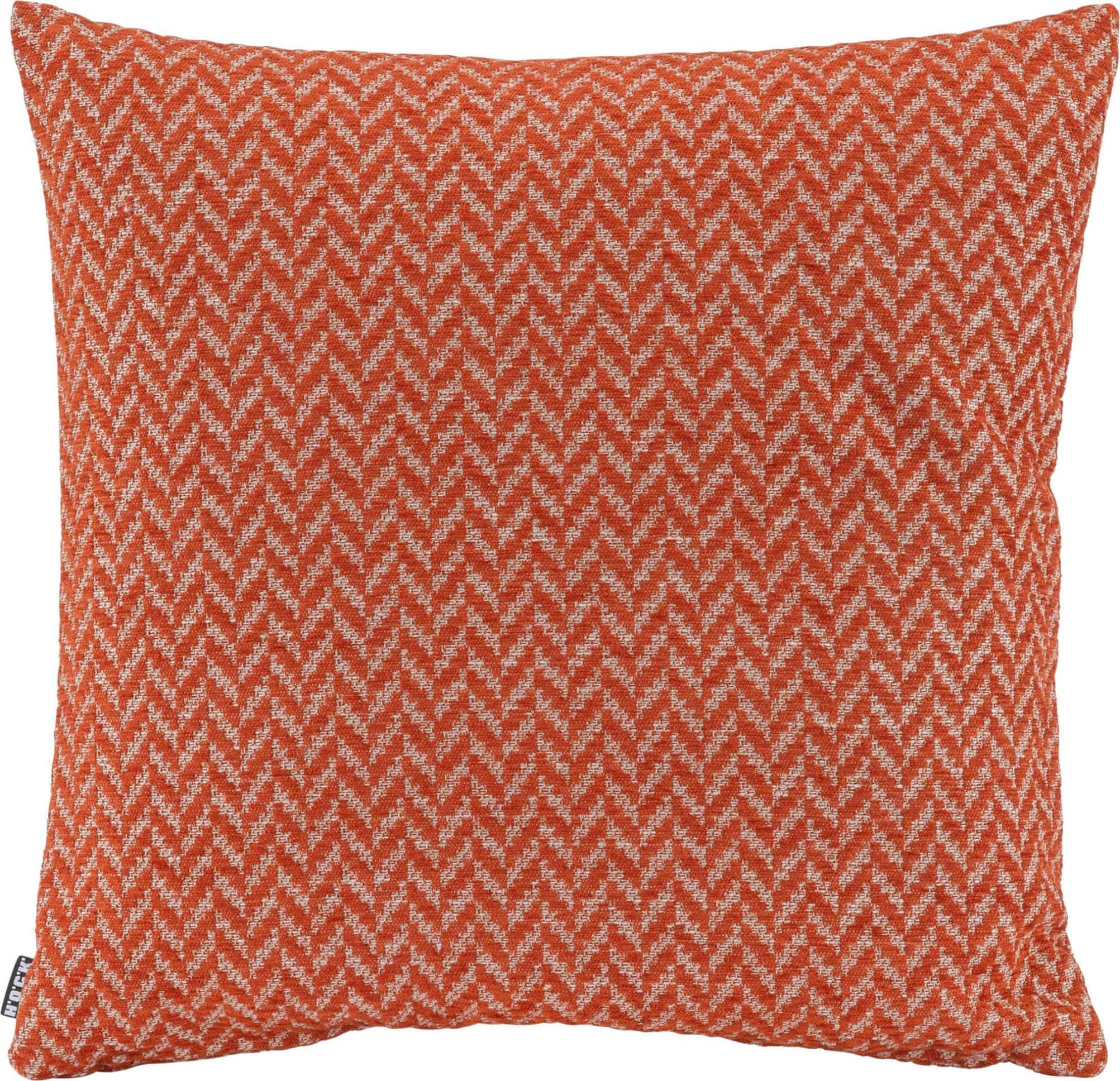 Dekokissen H.O.C.K. "Zircono", orange (orange, ethnomuster), B:50cm H:10cm L:50cm, Polyacryl, Dekokissen_Sitzkissen_Kissenhüllen, Dekokissen, mit Ethnomuster, Kissenhülle mit Füllung, 1 Stück