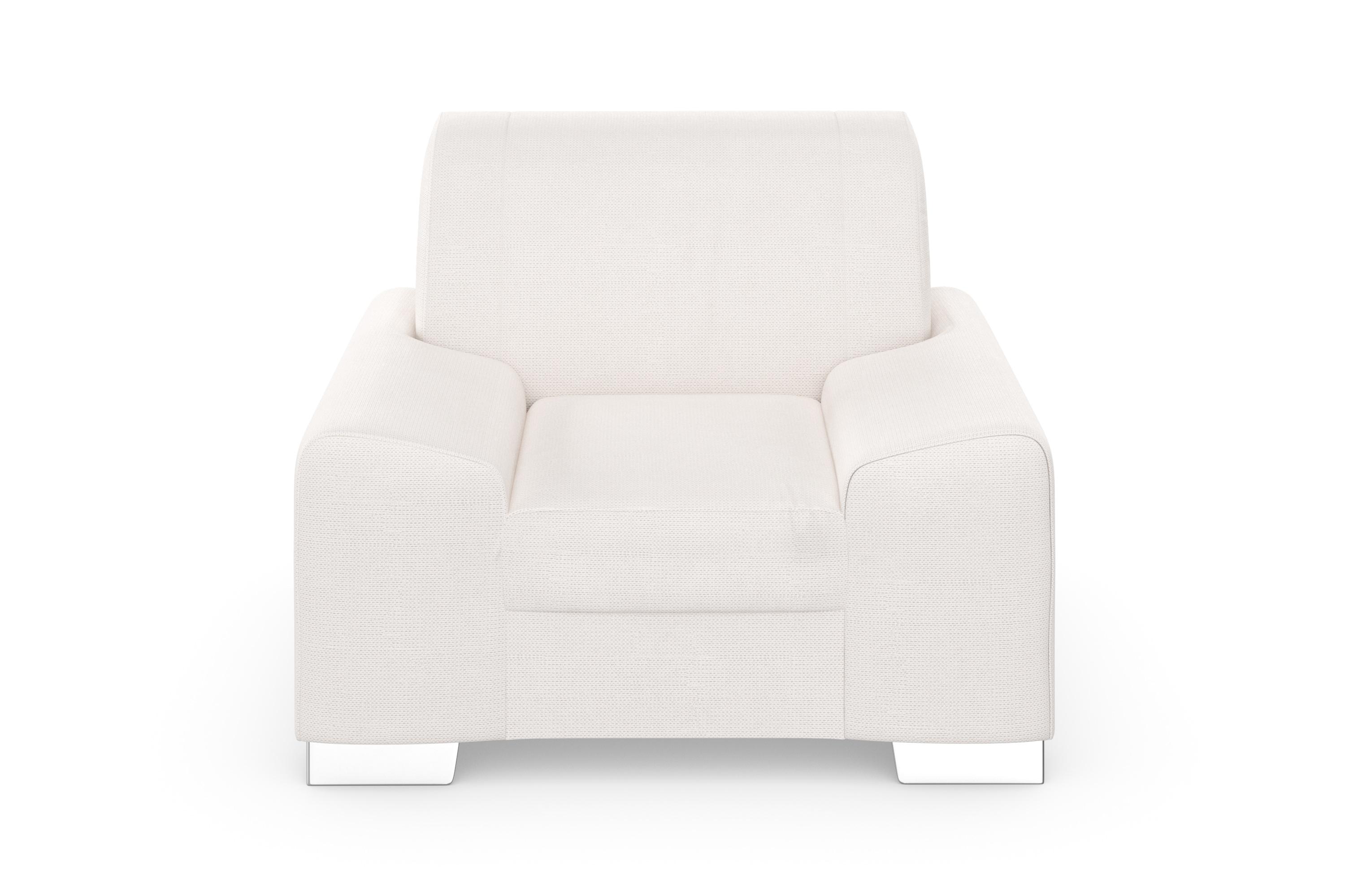 Sessel DOMO COLLECTION "Anzio", beige (creme), B:114cm H:85cm T:93cm, Sessel, Sessel, wahlweise mit Federkern