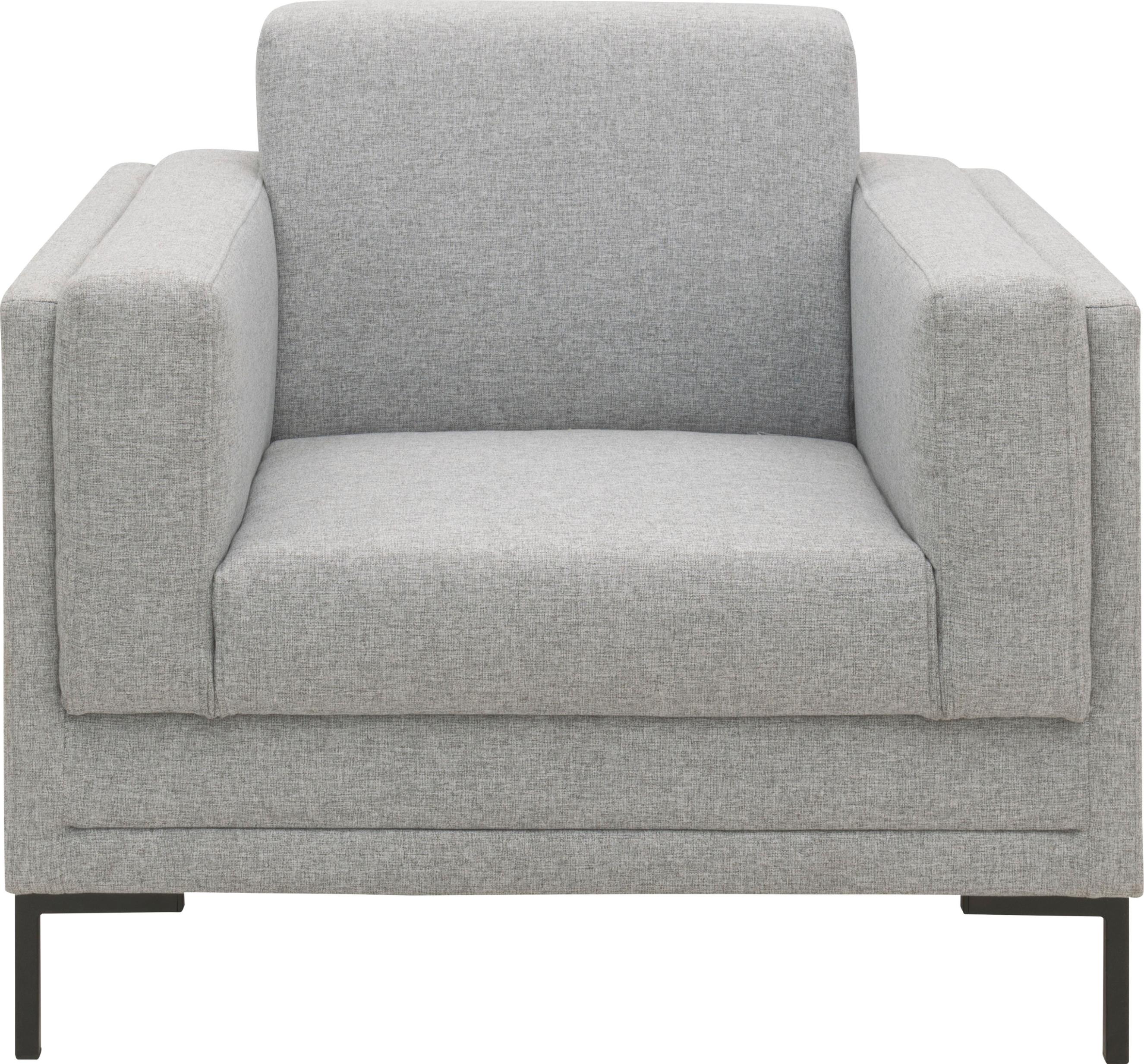 Sessel "LOOKS VII", silber, B:97cm H:82cm T:90cm, 100% Polyester, LOOKS BY WOLFGANG JOOP, Sessel, Sessel, klare Linien, edles Design