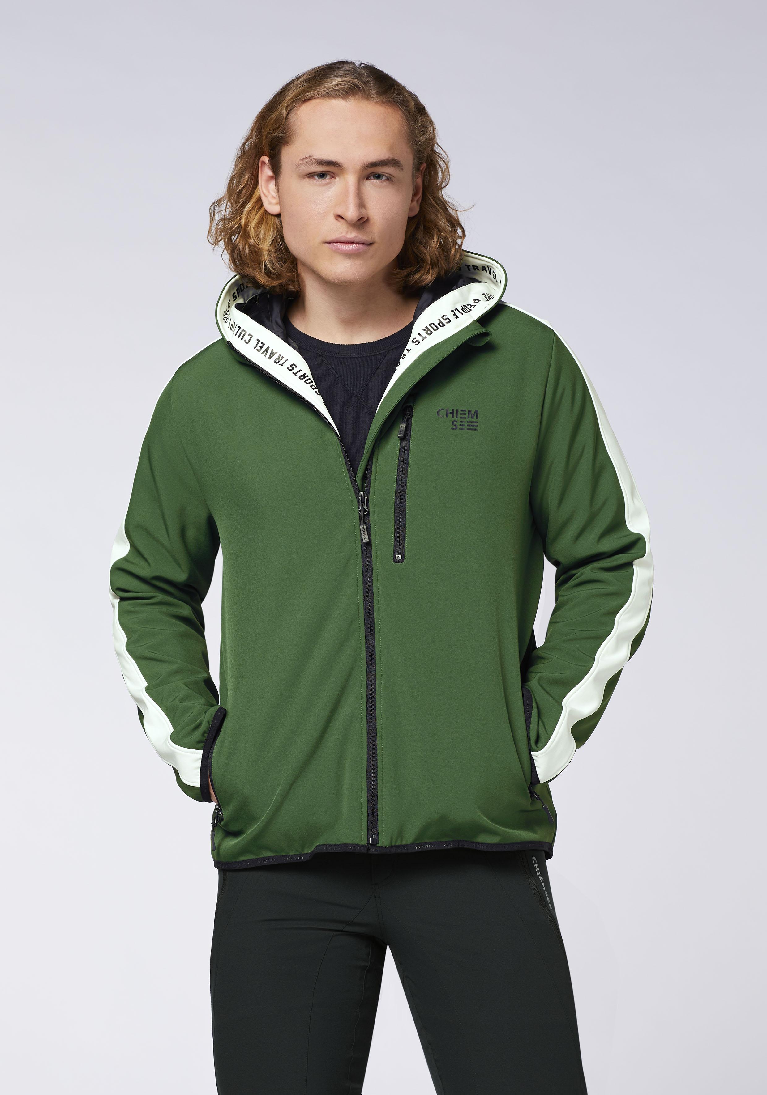 Softshelljacke CHIEMSEE, Herren, Gr. XXL (60/62), grün (kombu grün), 95% Polyester, 5% Elasthan, Jacken Softshelljacke