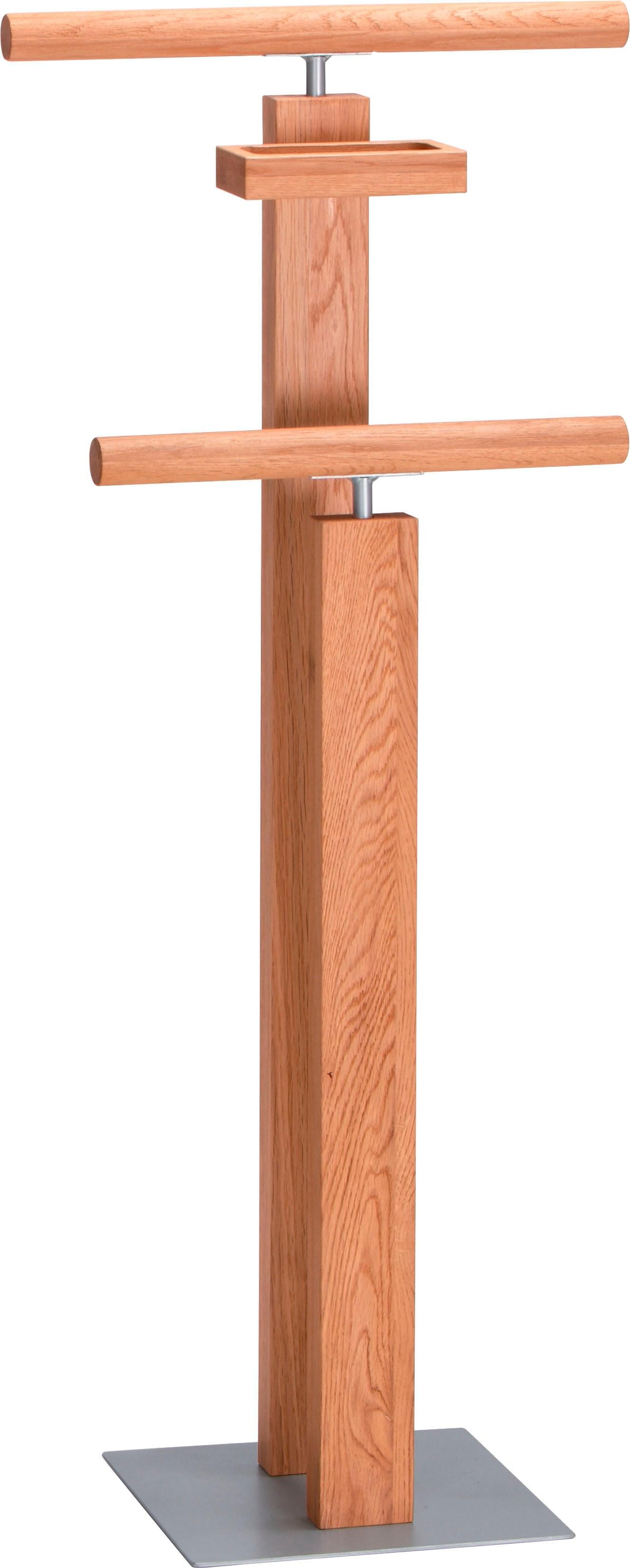 Herrendiener HASENA "Claudio", braun (eiche natur), B:45cm H:107cm T:28cm, Massivholz, Herrendiener, Herrendiener