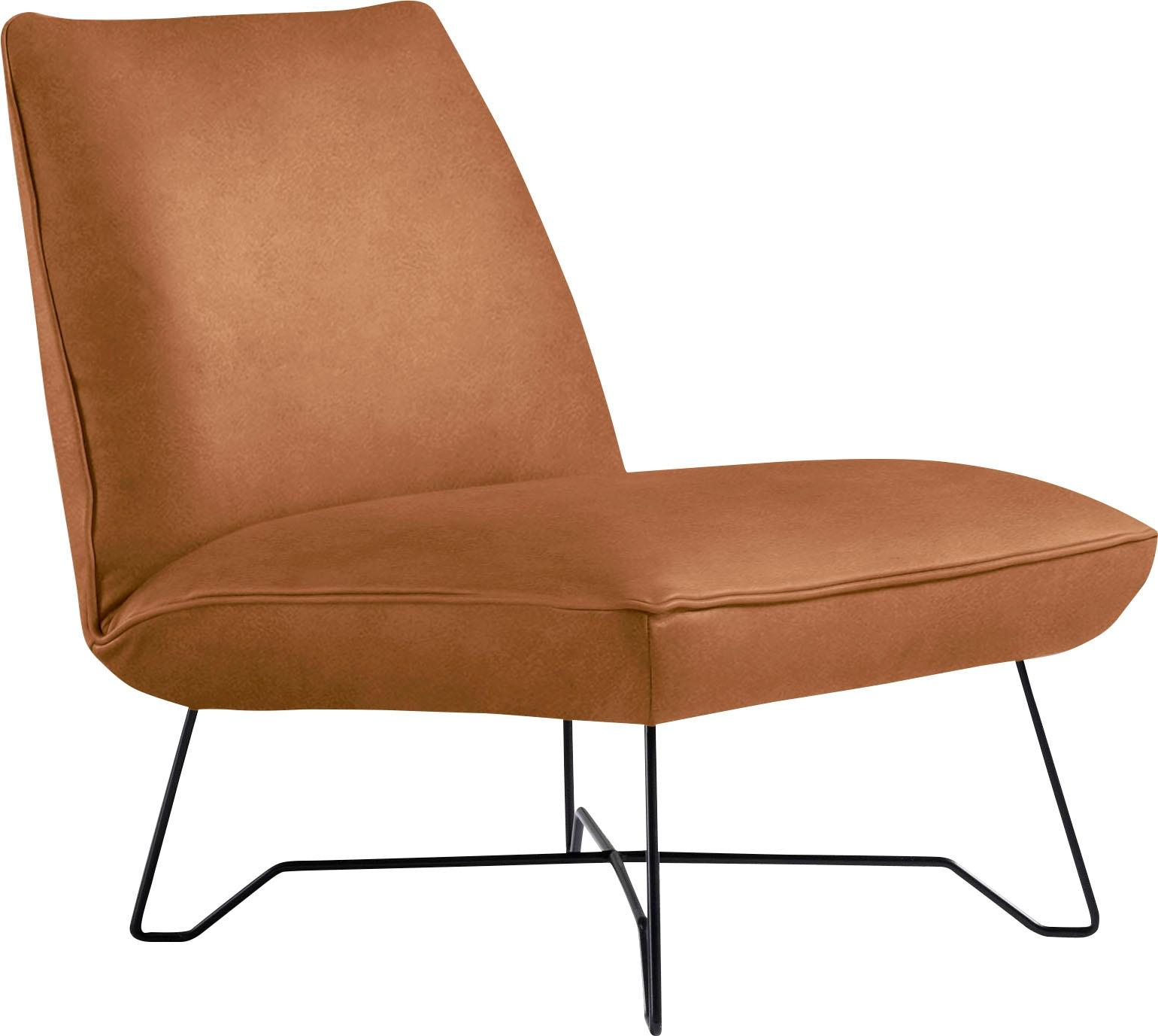 Sessel EGOITALIANO "Lia Loungesessel, elegant und stylisch, toller Sitzkomfort", braun (cognac), B:62cm H:73cm T:79cm, Luxus-Micofaser Lederoptik (100% Polyester) ist ein neues technisches Gewebe mit einem visuellen und taktilen Aspekt, der dem Nubuk sehr nahe kommt, mit innovativen Eigenschaften. Seine außerordentliche Weichheit kommt von einem exklusiven Produktionsprozess, der Unreinheiten und