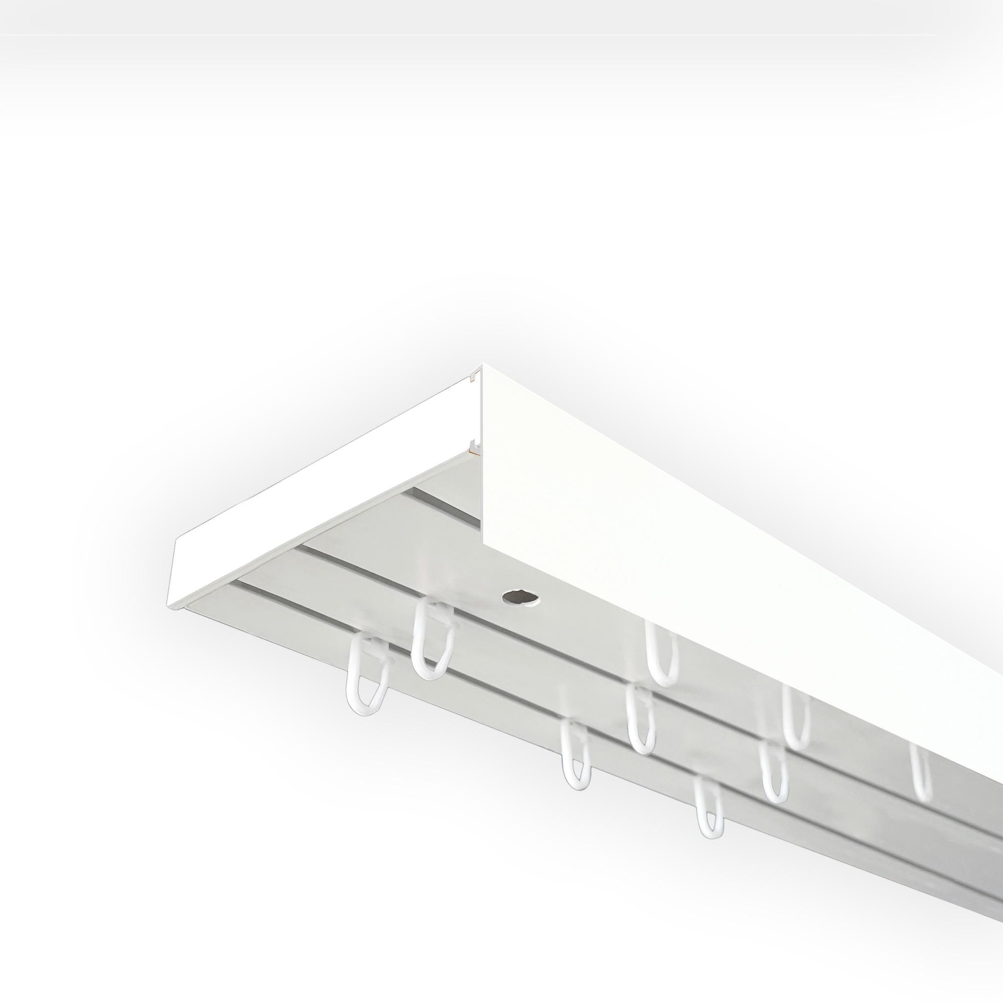 Gardinenschiene SN DECO GROUP "Vorhangschiene SH mit Blende" Gr. 14, weiß, L:600cm T:8,95cm, Kunststoff, Gardinenstangen, Gardinenschiene, Topseller