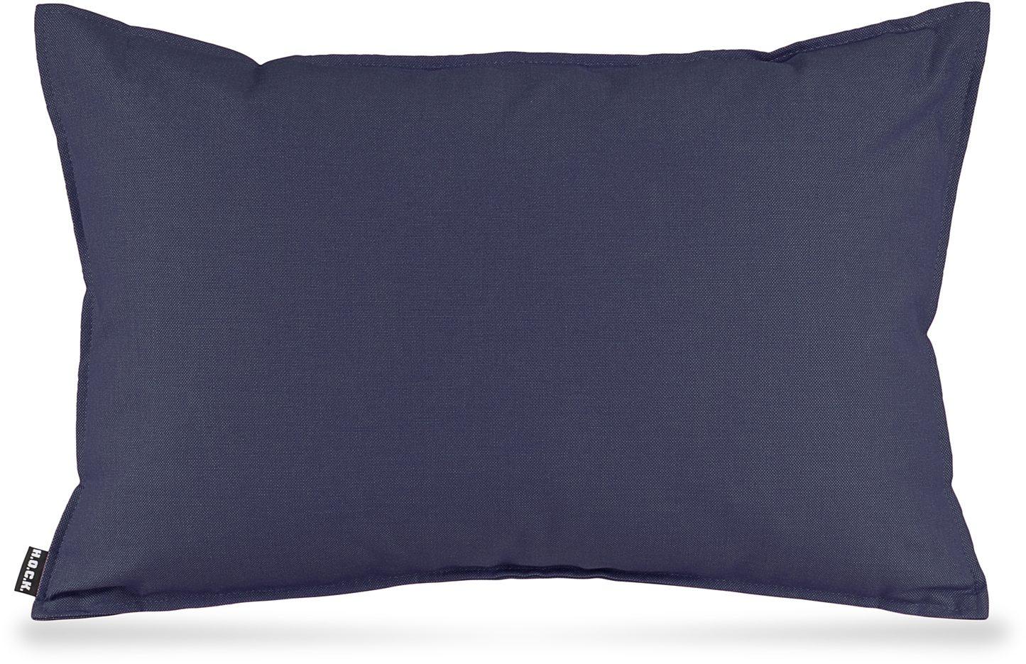 Dekokissen H.O.C.K. "Caribe Outdoor", blau (blau, unifarben), B:60cm L:40cm, Polyacryl (dralon), Dekokissen_Sitzkissen_Kissenhüllen, Dekokissen, wasserabweisend, Kissenhülle mit Füllung, 1 Stück