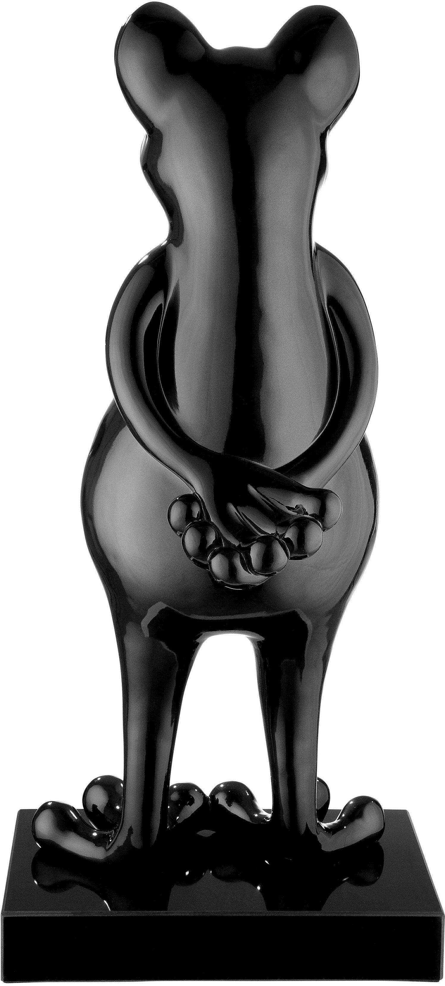 Tierfigur CASABLANCA BY GILDE "Skulptur Frosch schwarz", schwarz, B:32cm H:68cm T:30cm, Kunstharz, Dekofiguren, Tierfigur
