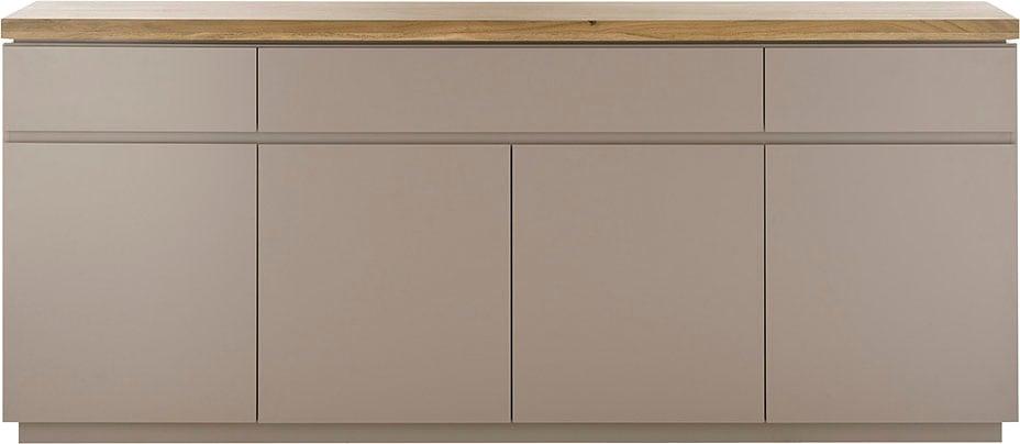 Sideboard MCA FURNITURE "PALAMOS Sideboard", grau (warmgrau), B:200cm H:86cm T:40cm, Holzwerkstoff, Sideboards, Sideboard, Türen mit Dämpfung