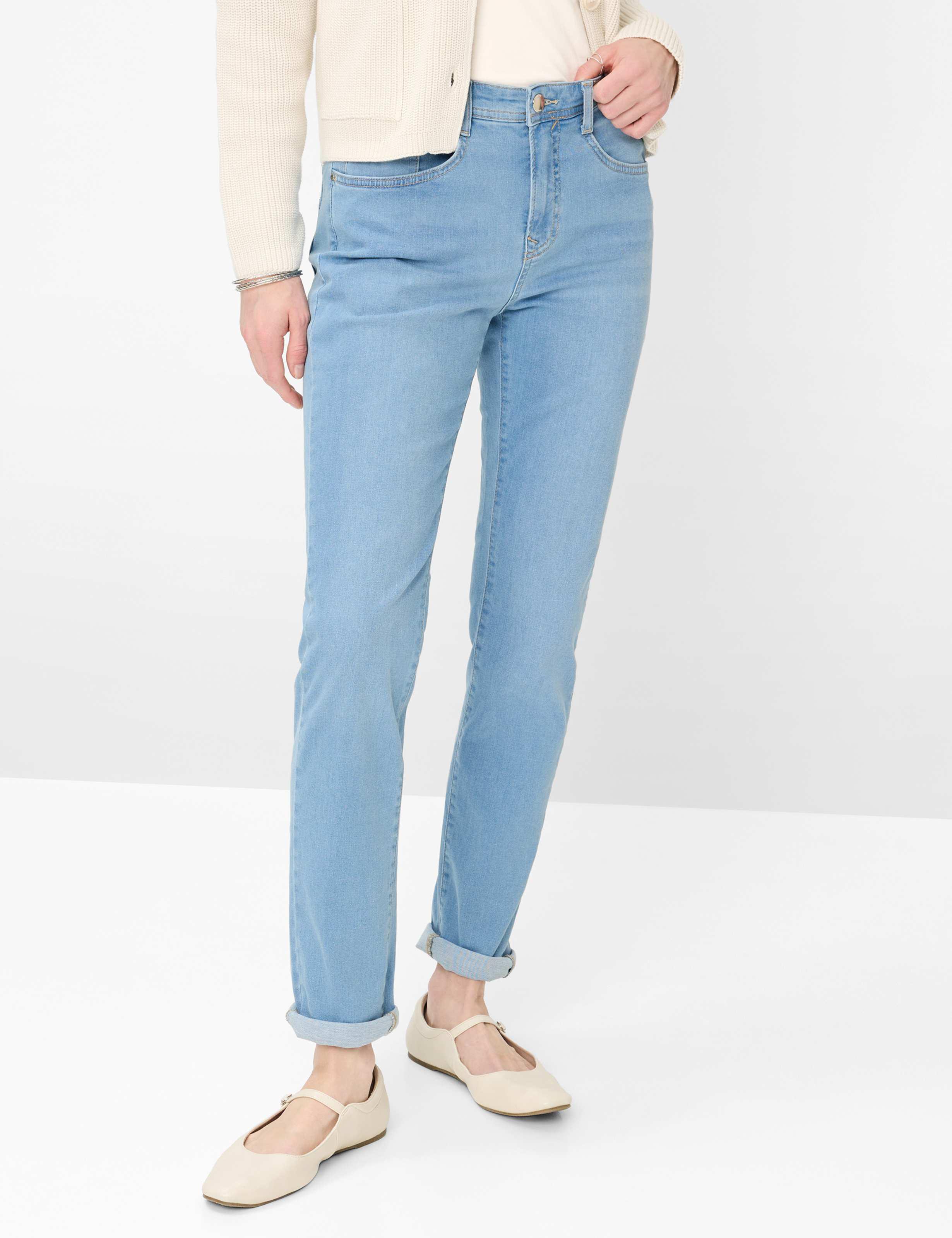 Brax Damen Five-Pocket-Hose Style Mary Used Light Blue, Denim Hellblau, Gr. 38