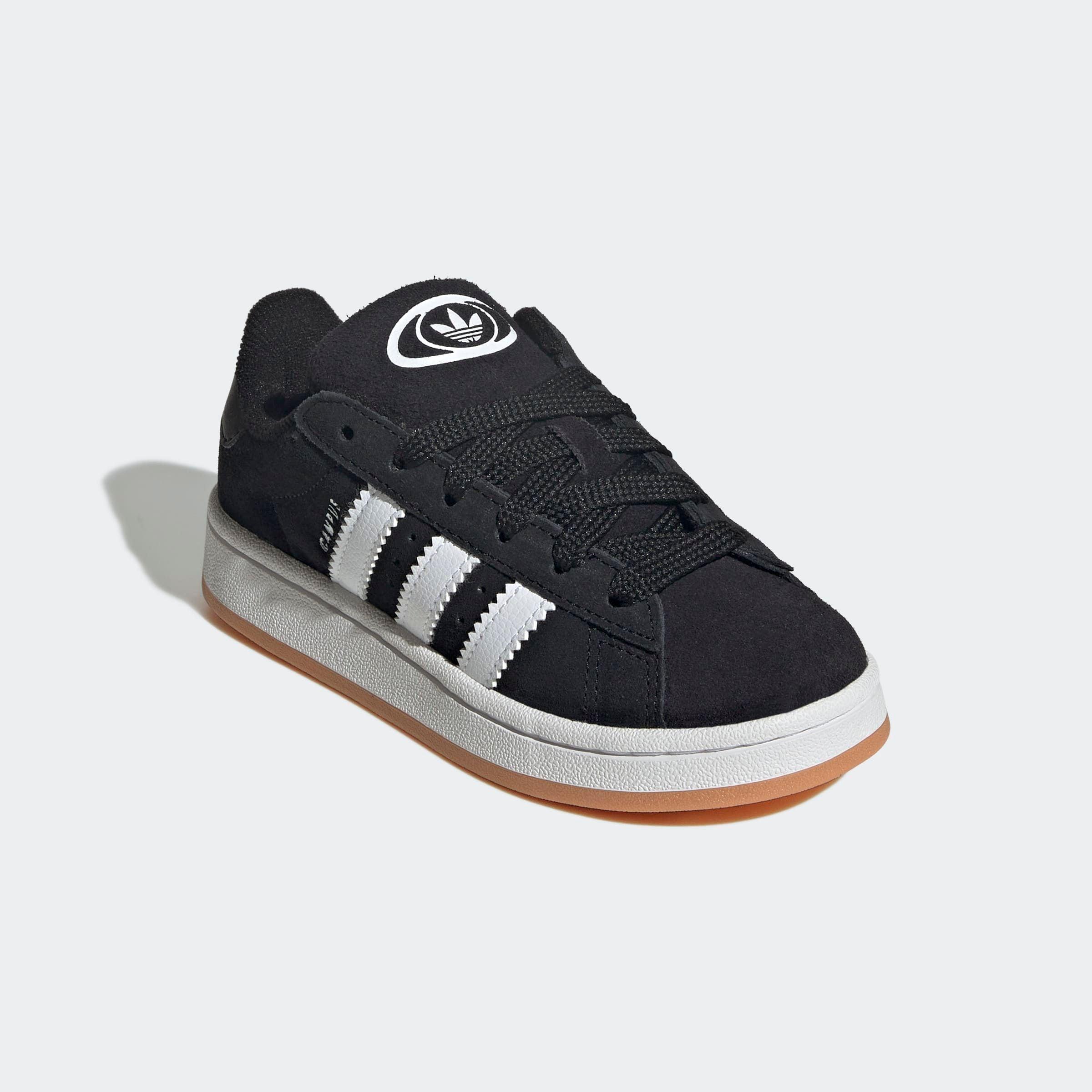Sneaker ADIDAS ORIGINALS "CAMPUS 00S", Mädchen, Gr. 34, schwarz (core schwarz, cloud weiß, gum 2), Leder, Synthetik, Schuhe Sneaker, für Kinder