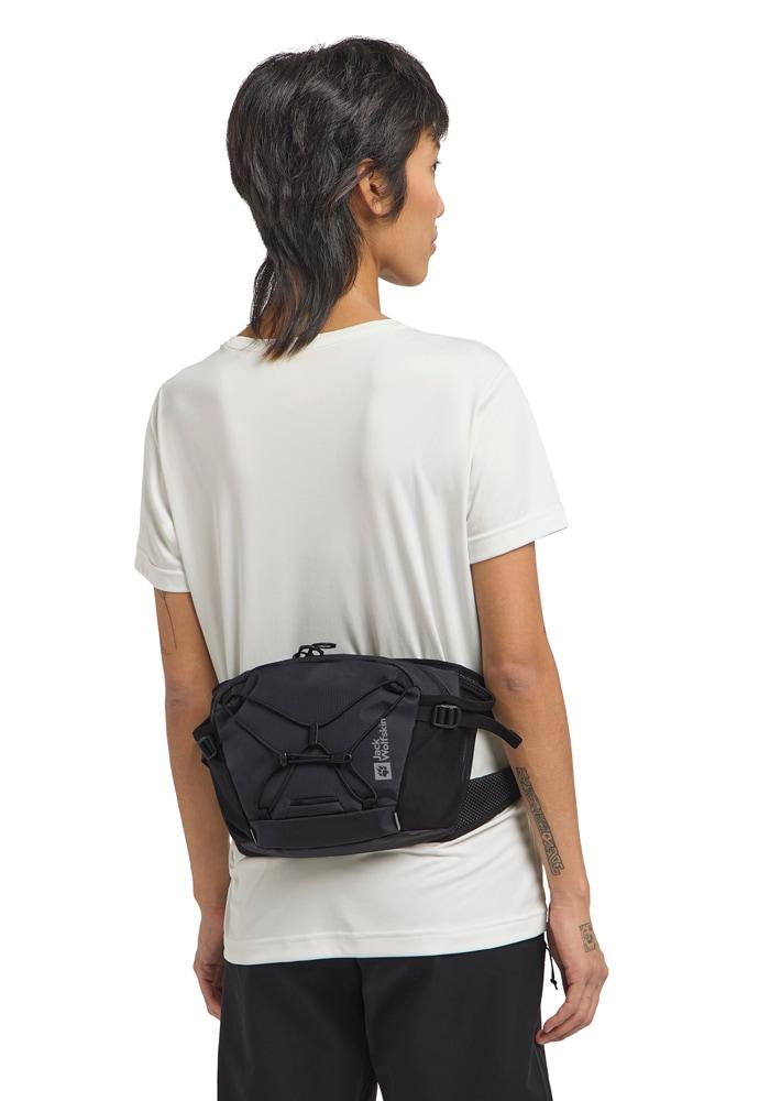 Bauchtasche JACK WOLFSKIN "VELOCITY HIPBAG", Damen, Gr. onesize, grau (phantom), Polyamid, Taschen Bauchtasche