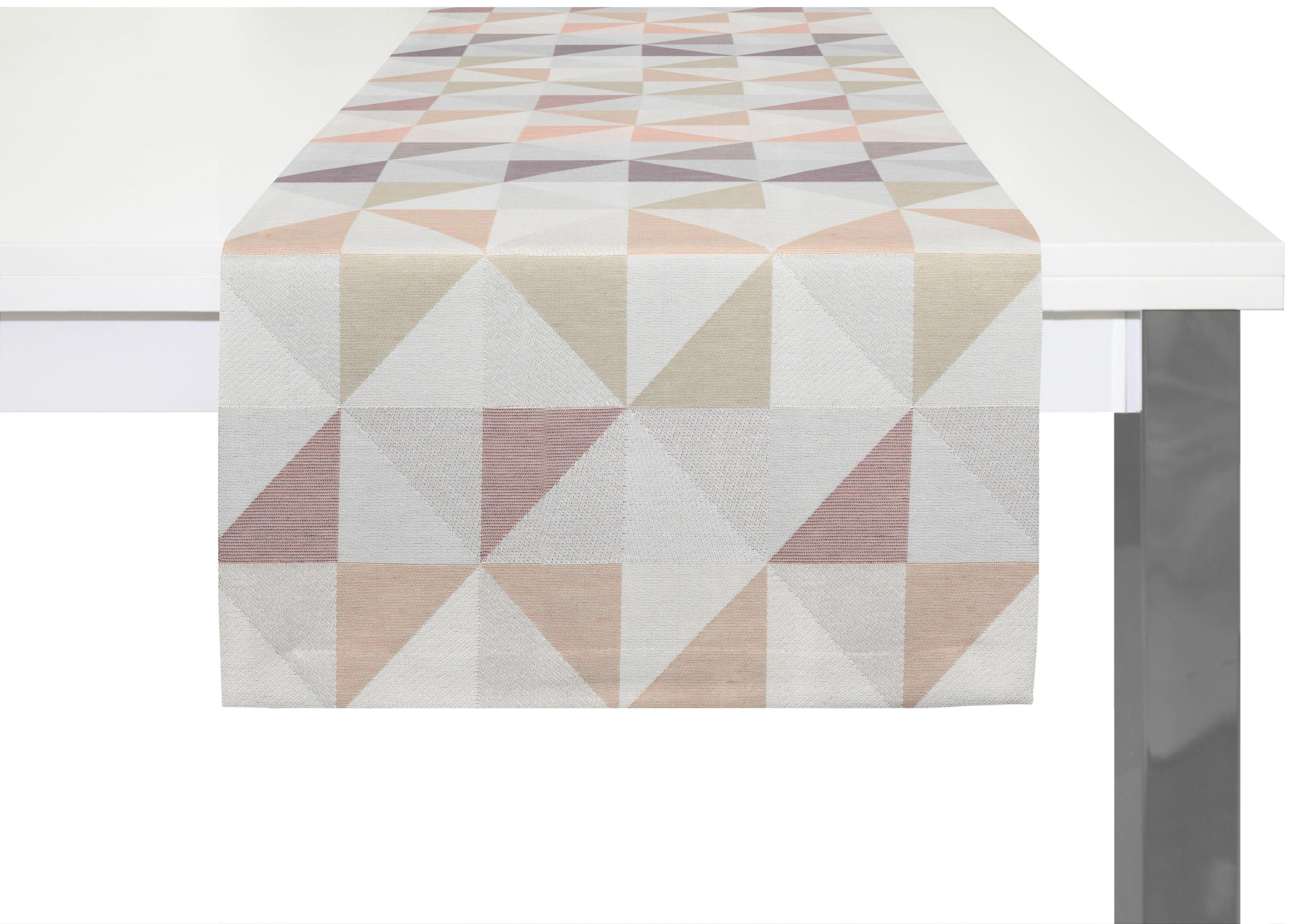 Tischläufer WIRTH "BERLARE" Gr. 1, bunt (rosé, lila), B:40cm L:150cm, Baumwolle, Polyester, Tischdecken, Tischläufer