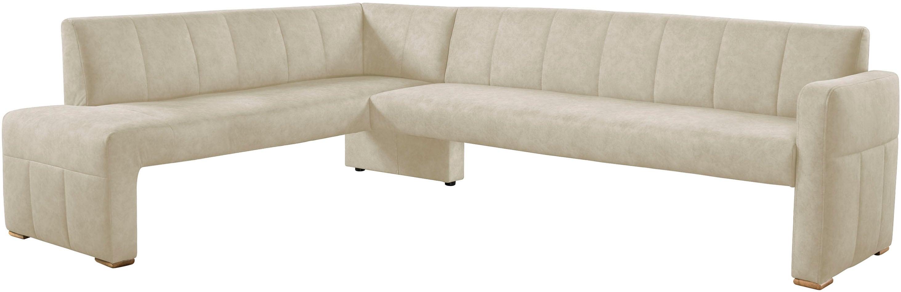 Essbank EXXPO - SOFA FASHION, beige (sand), B:265cm H:83cm T:199cm, Sitzbänke, Essbank, elegant und modern mit hohem Sitzkomfort