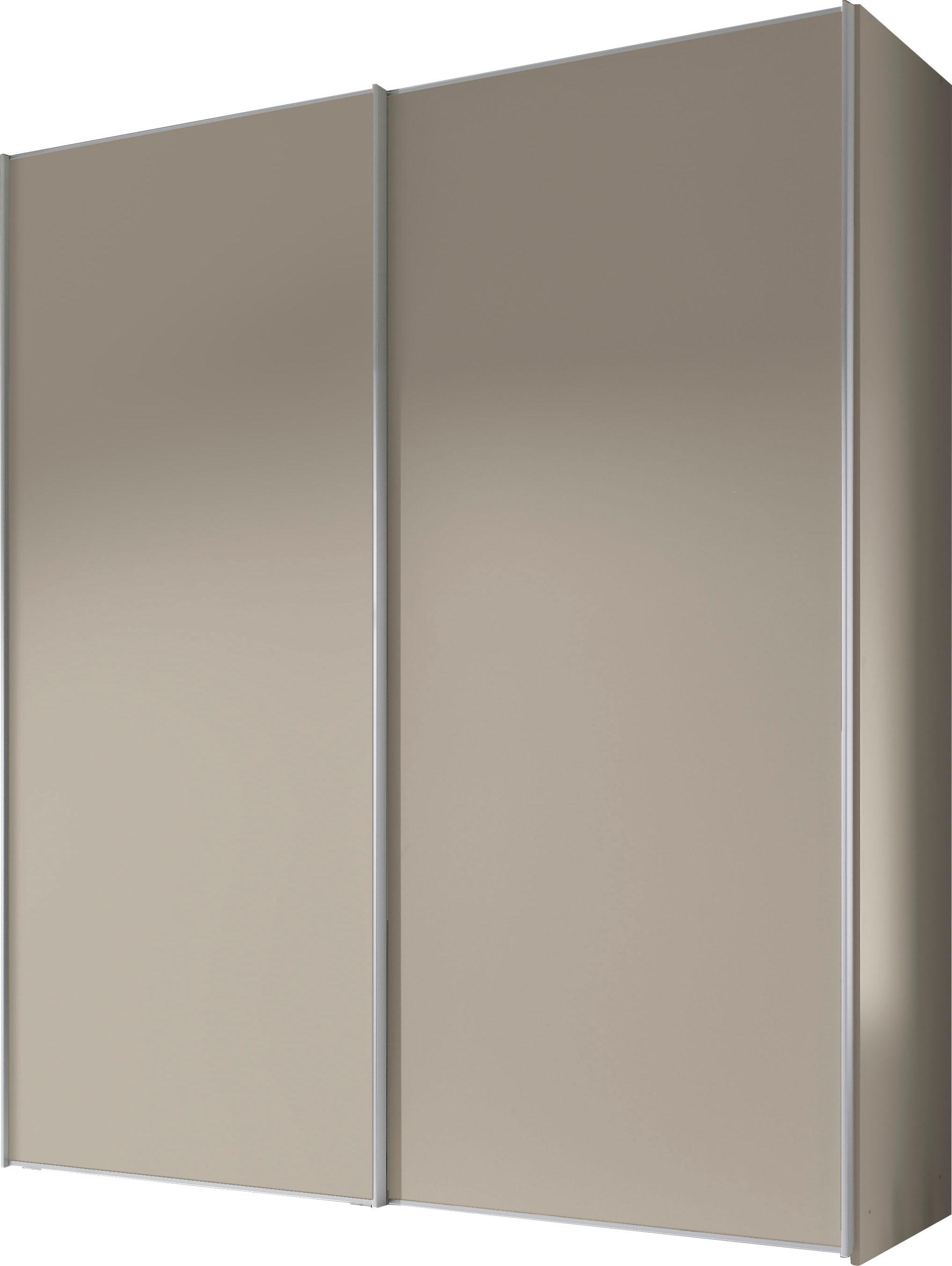 Schwebetürenschrank STAUD "Sinfonie Plus, edles Design in hochwertiger Qualität, Made in Germany", beige (sand), B:225cm H:222cm T:68cm, Holzwerkstoff, Schränke, Schwebetürenschrank, Mit vier verschiedenen Ausstattungsvarianten