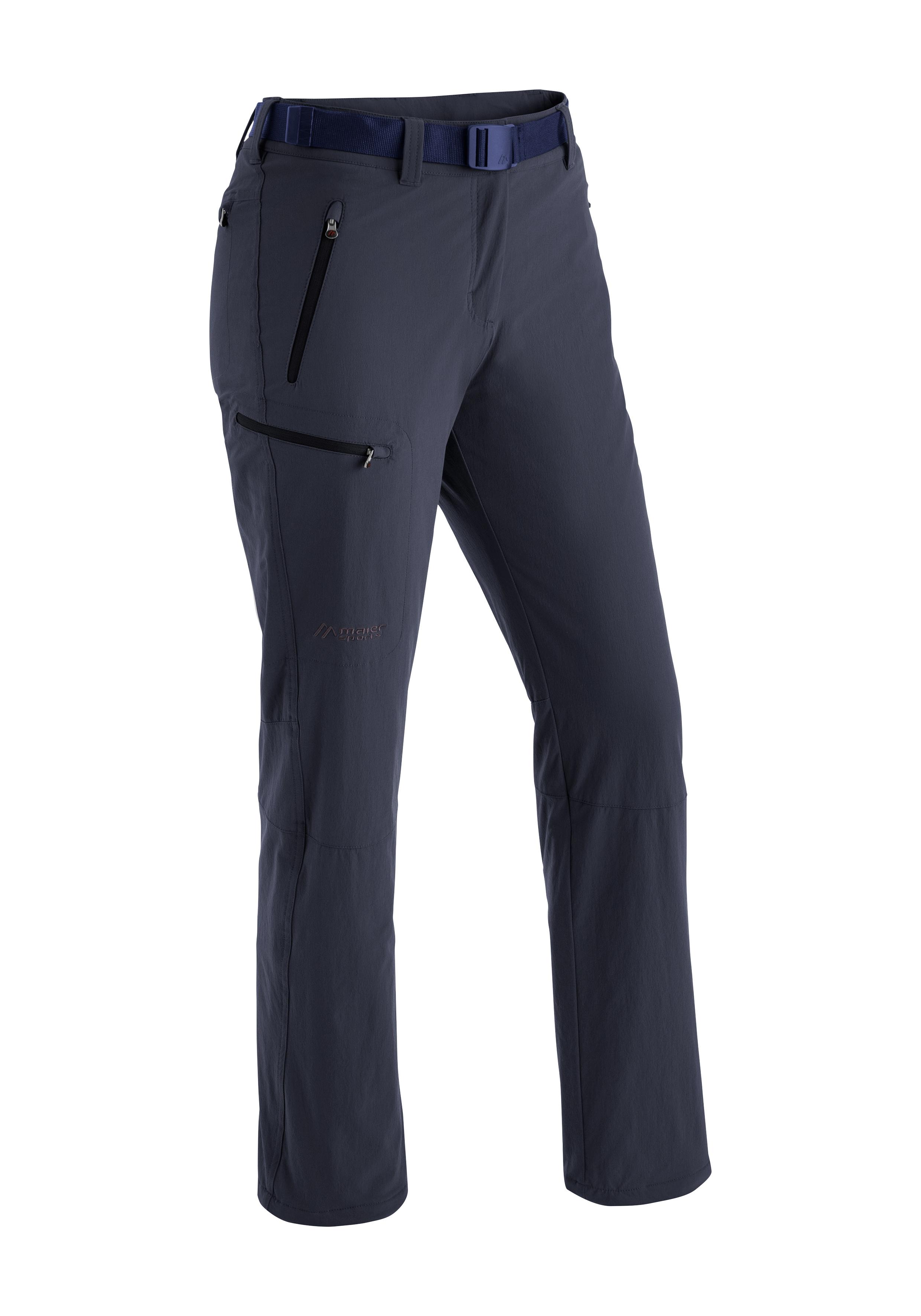 Funktionshose MAIER SPORTS "Rechberg Therm", Damen, Gr. 20, Kurzgrößen, blau (dunkelblau), 90% Polyamid, 10% Elasthan, Hosen Funktionshose, Wattierte Winter Outdoorhose, elastisch