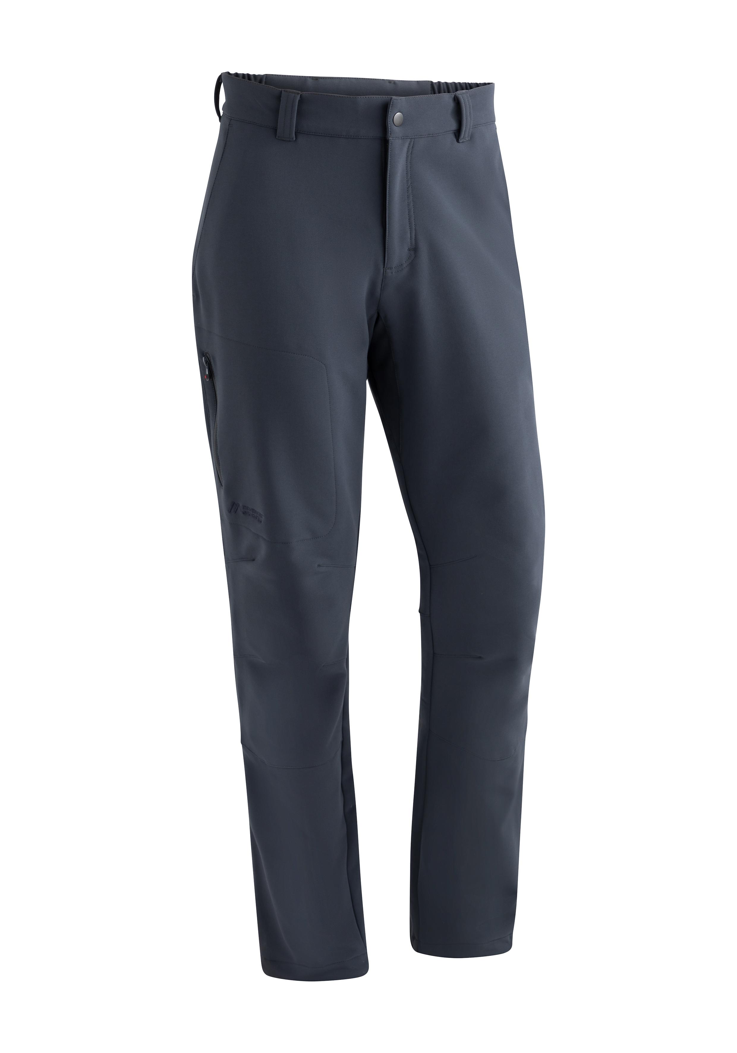 Funktionshose MAIER SPORTS "Herrmann", Herren, Gr. 62, Normalgrößen, grau, 91% Polyamid, 9% Elasthan, Hosen Funktionshose, warme Herren Outdoorhose, robuste Wanderhose, Regular Fit