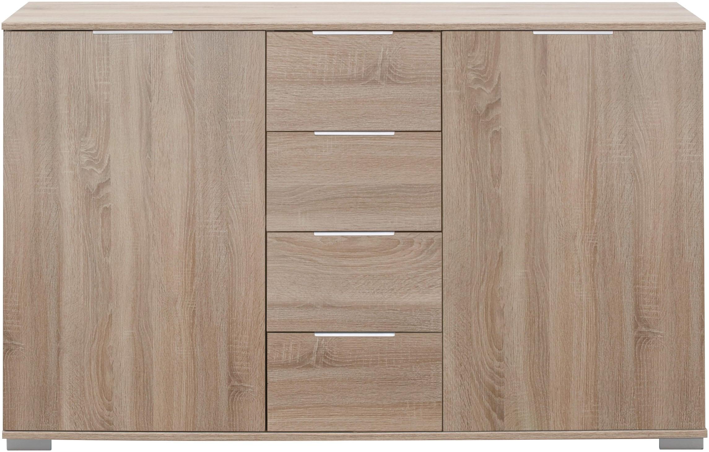 Kombikommode WIMEX "Easy", braun (struktureichefarben hell), B:130cm H:83cm T:40,5cm, Sideboards, Kombikommode