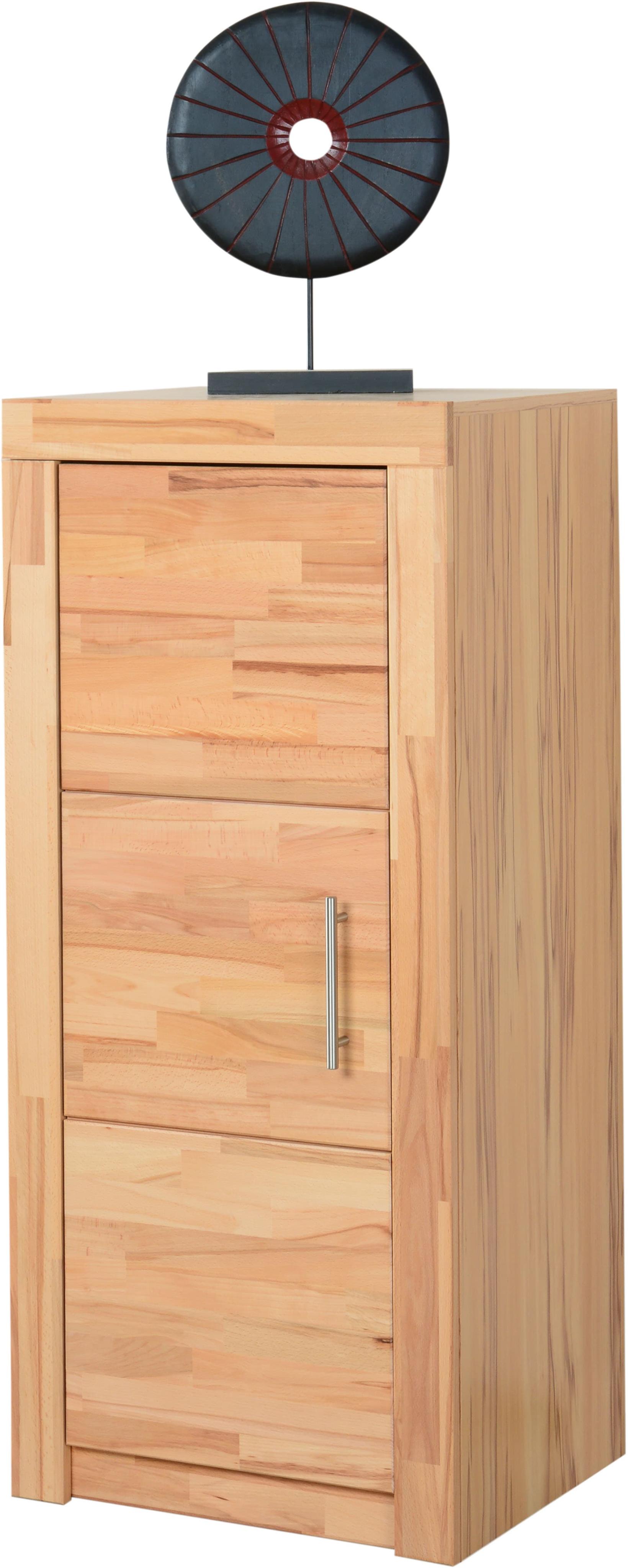 Aktenschrank VOGL MÖBELFABRIK "Toronto", beige (kernbuche), B:52cm H:119cm T:42cm, Holzwerkstoff, Massivholz, Schränke, Aktenschrank, in 2 Breite, 3 Fächer, teilmassiv, Höhe 119 cm, Made in Germany