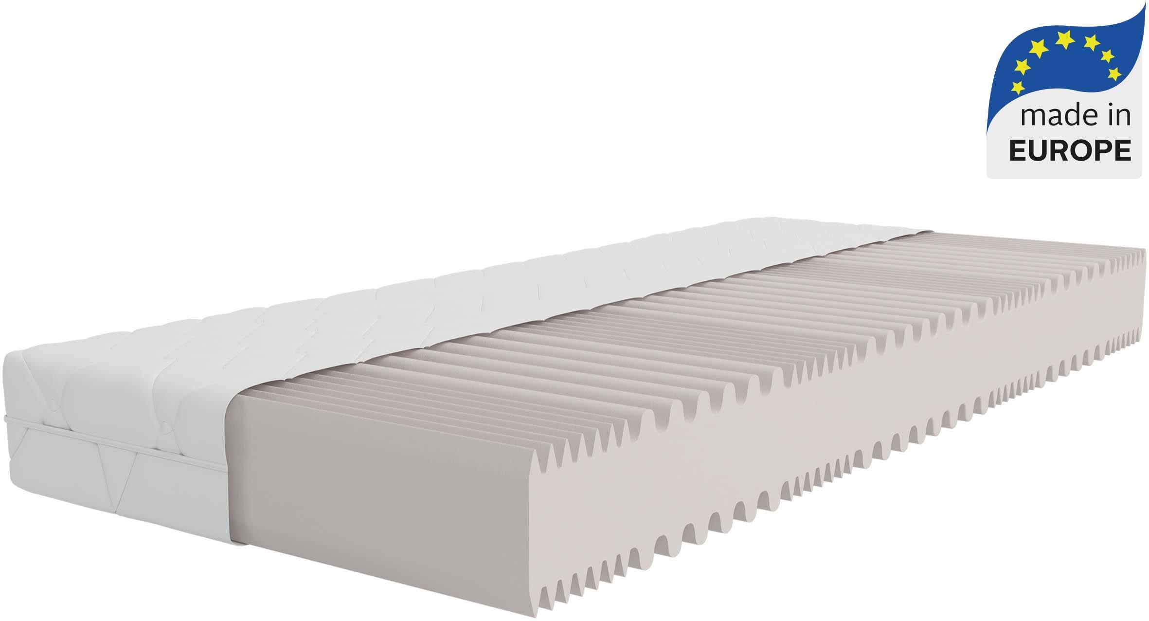 Komfortschaummatratze OTTO HOME "Luxus 20, 7 Zonen Matratze 90x200 cm, 140x200 cm & weitere Größen", weiß, B:140cm H:20cm L:200cm, Bezug: 100% Polyester, Matratzen, Komfortschaummatratze, Wendematratzen H2 / H3 / H4, ergonomisch, atmungsaktiv