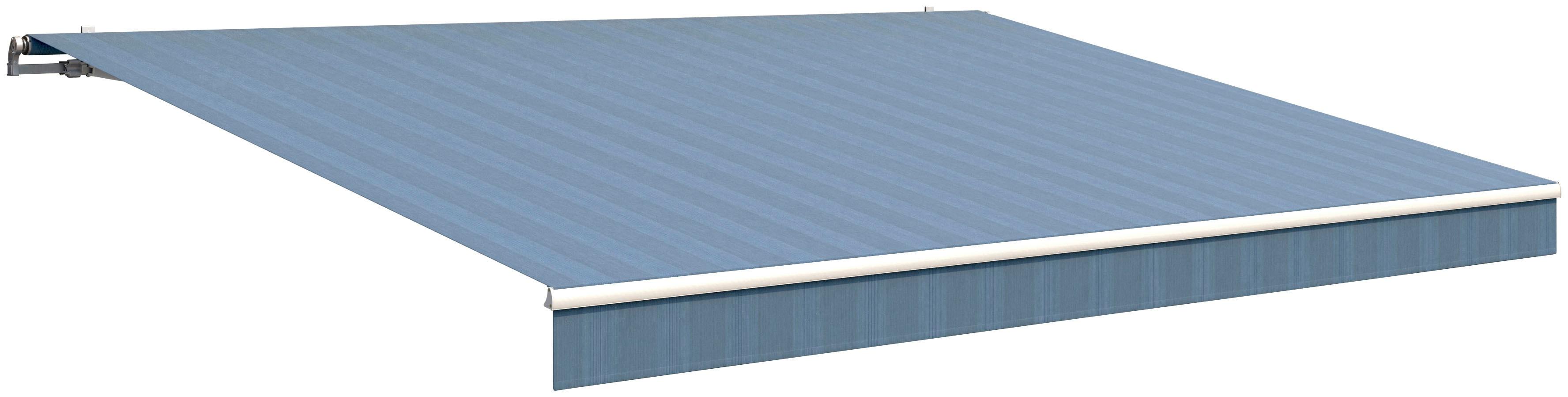 Gelenkarmmarkise WISMAR "Classic", blau, B:400cm H:25cm, Polyacryl, Markisen, Gelenkarmmarkise