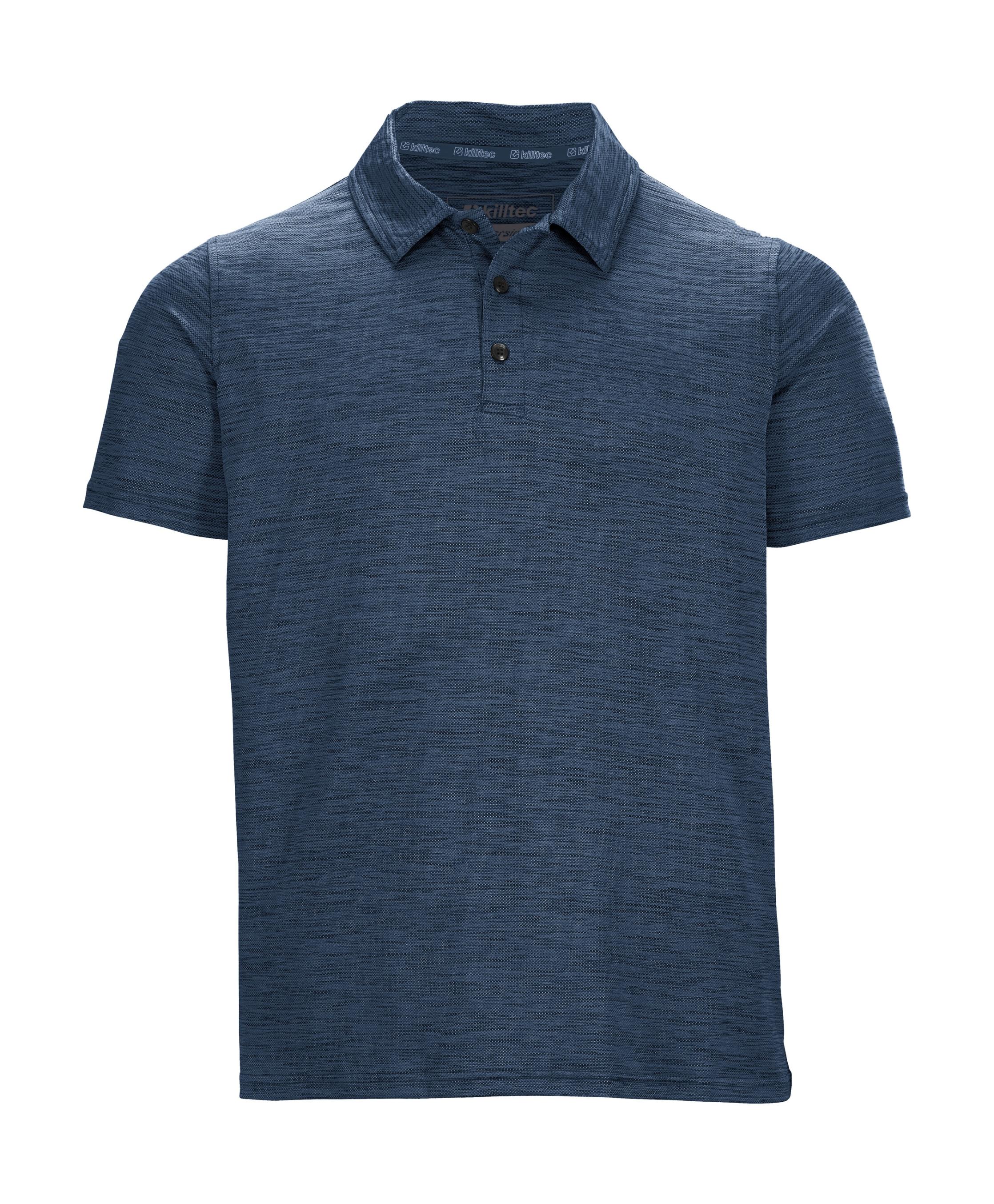 Poloshirt KILLTEC "MN PL SHRT", Herren, Gr. 3XL, blau (dunkelblau), Obermaterial: 94% Polyester, 6% Elasthan, Shirts Poloshirt, Feuchtigkeitstransportierendes, schnelltrocknendes Melange-Poloshirt