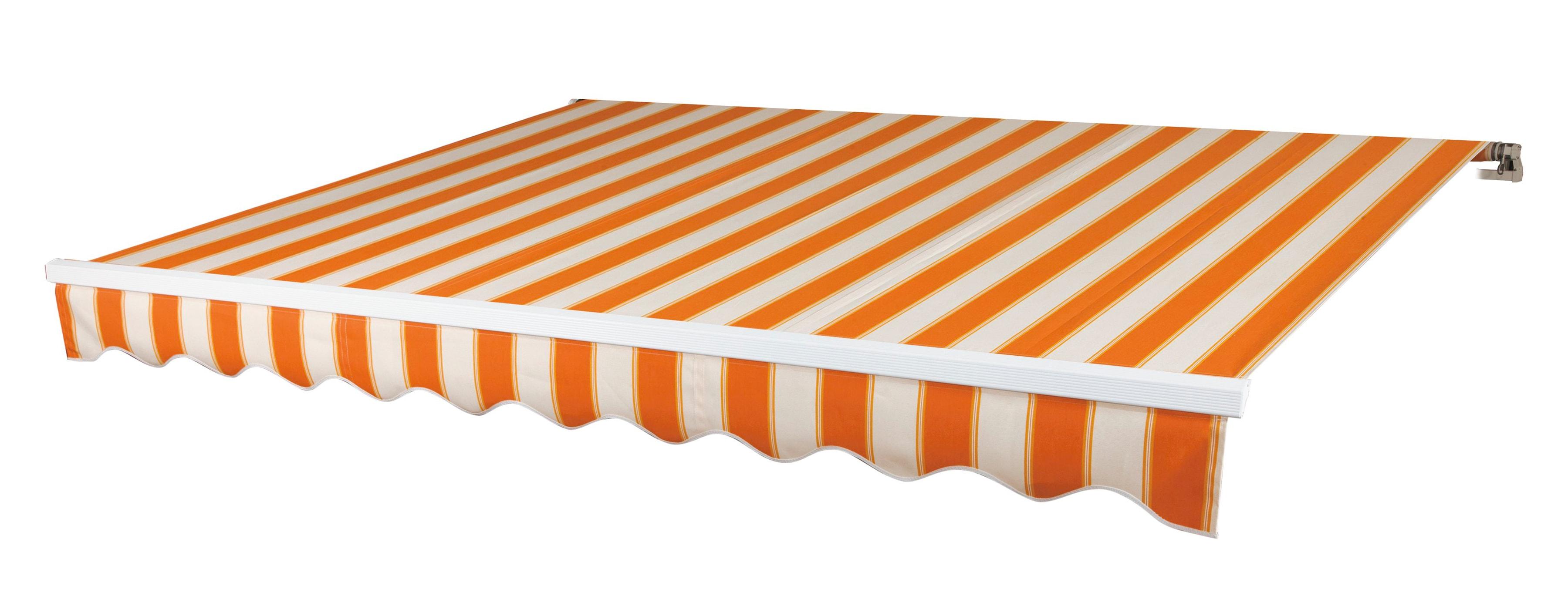 Gelenkarmmarkise SPETTMANN "BASIS", orange (orange, natur), B:400cm, Polyester, Markisen, Gelenkarmmarkise, Breite/Ausfall: 400/300 cm