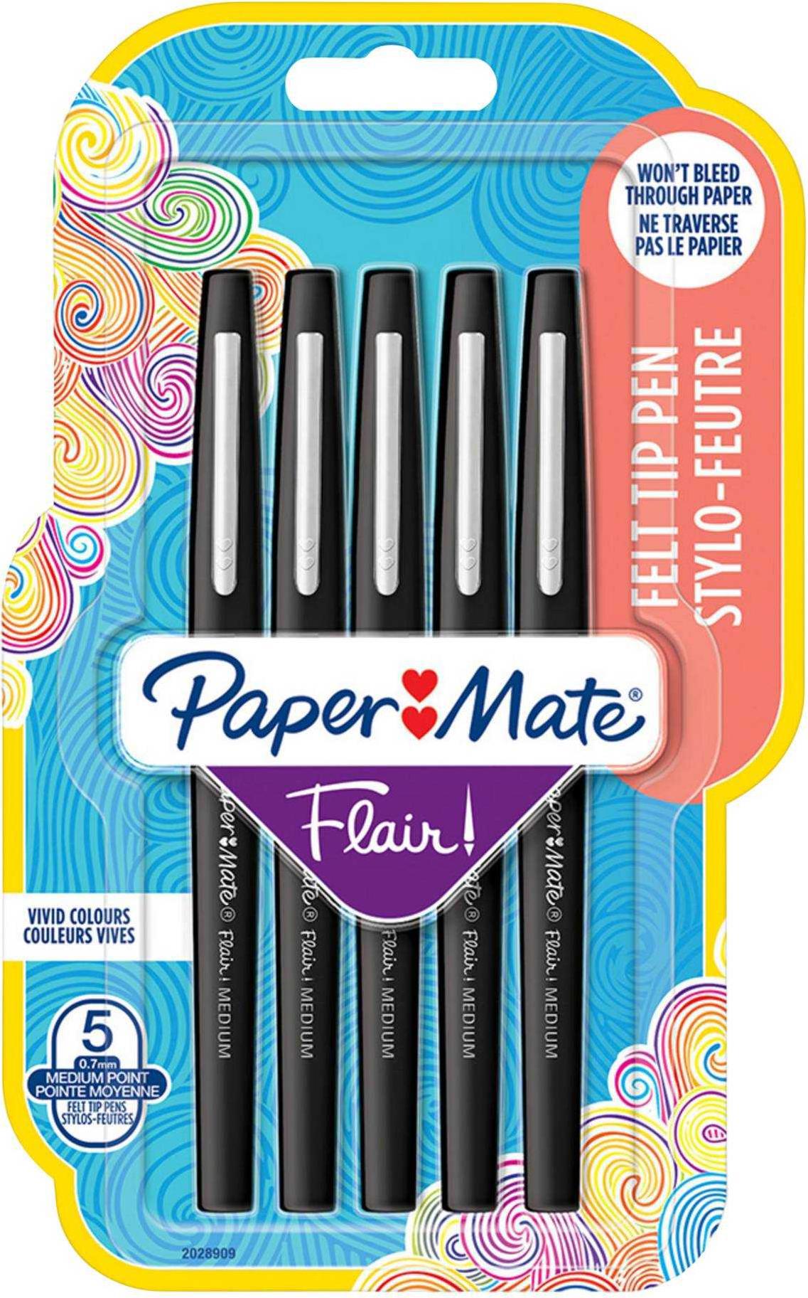 Paper Mate 2028909 1X5 Paper Mate Flair Filzstifte M 0,7 Mm Schwarz