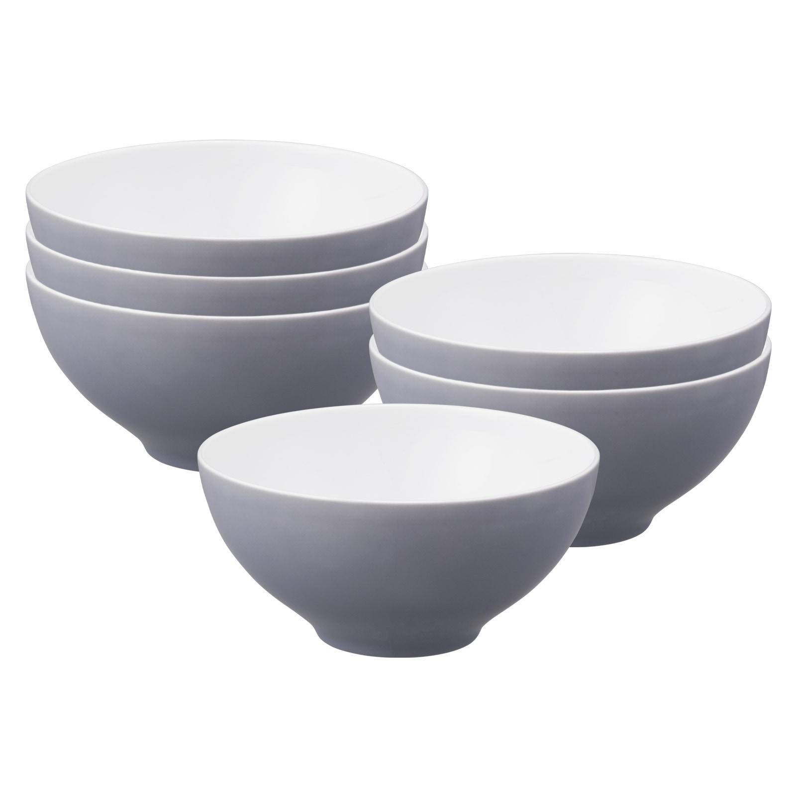 Schale SELTMANN WEIDEN "Schüsseln Life Fashion ø 15,5 cm 6er Set", grau (elegant grau), L:15,5cm, Schüsseln, Schale