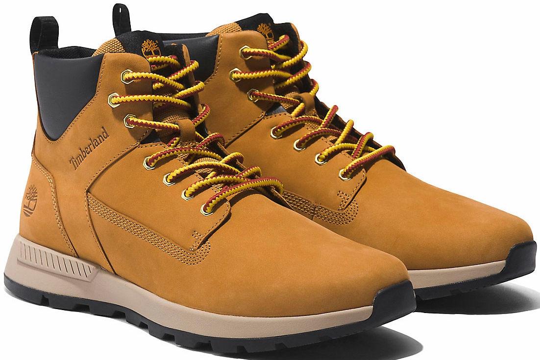 Schnürboots TIMBERLAND "KILLINGTON TREKKERMID LACE UP SNEAKER", Herren, Gr. 42, gelb (wheat), Leder, Synthetik, Schuhe Schnürboots, Winterstiefel, Schnürstiefel, Winterschuhe