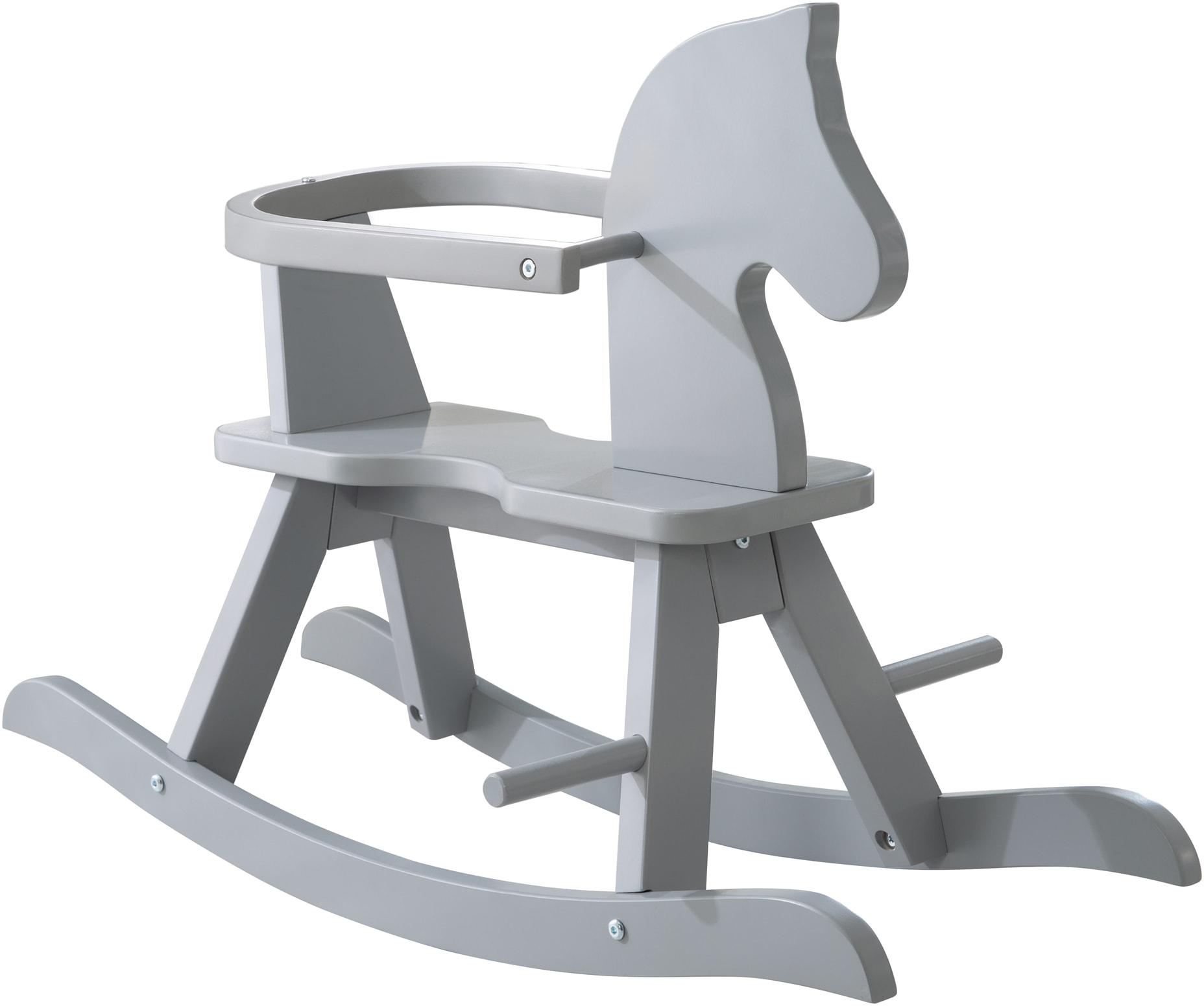 Schaukelpferd ROBA "grau", grau, Schaukeltiere, BabyB:43cm H:55cm L:82cm, Schaukelpferd, aus Holz, B:43cm H:55cm L:82cm