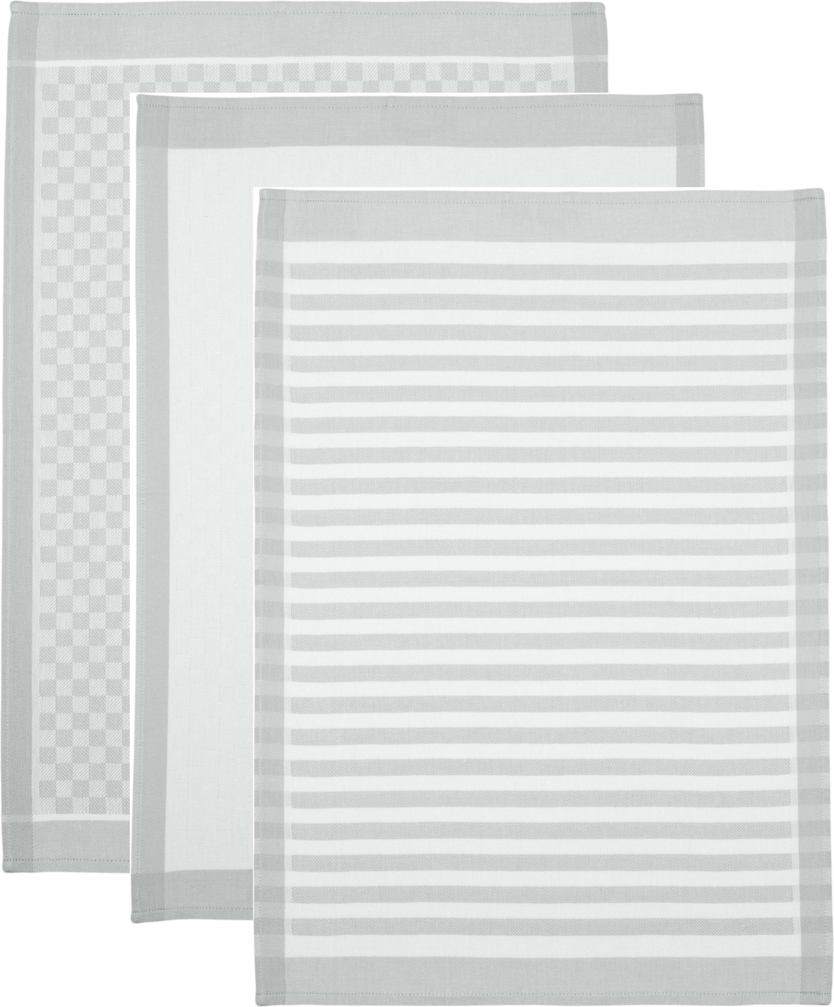 Geschirrtuch ROSS "SUPERIOR", weiß (chromfarben, weiß), B:50cm H:0,5cm L:70cm, 100% Baumwolle, Geschirrtücher, Geschirrtuch