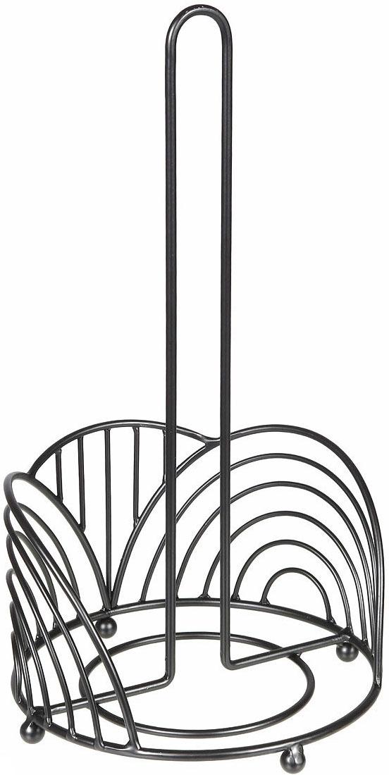 Küchenrollenhalter AMBIENTE HAUS "Küchenrollenständer in schwarz (H) 35cm", schwarz, B:19cm H:35cm T:19cm, Eisen, Küchenrollenhalter, Küchenrollenhalter