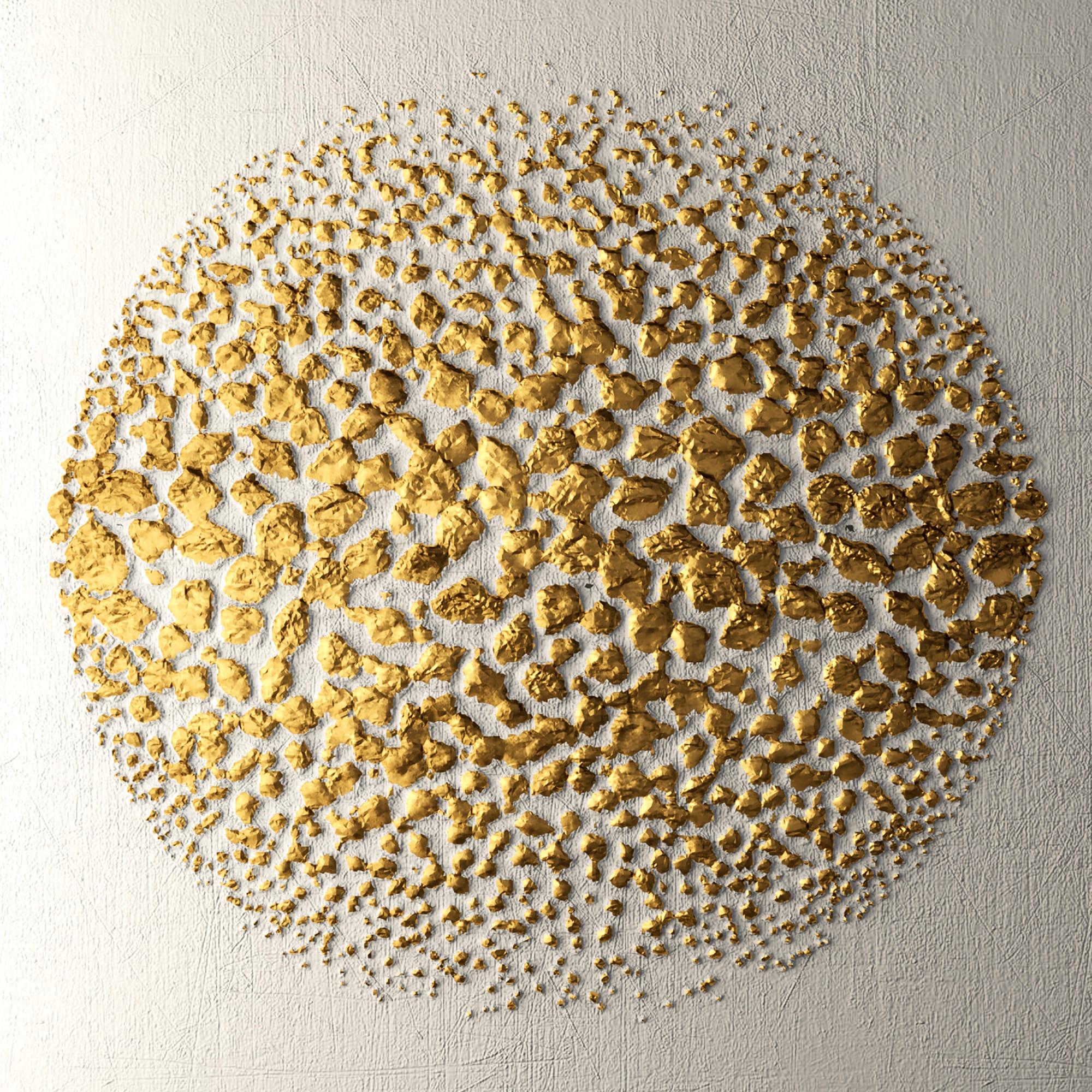 Leinwandbild OTTO HOME "Golden Ball", beige (farbe bild(er): natur), B:70cm H:70cm, Holzrahmen, Leinwand, Bilder, Leinwandbild, Akustikbild mit sehr guten Schallabsorptions-Eigenschaften