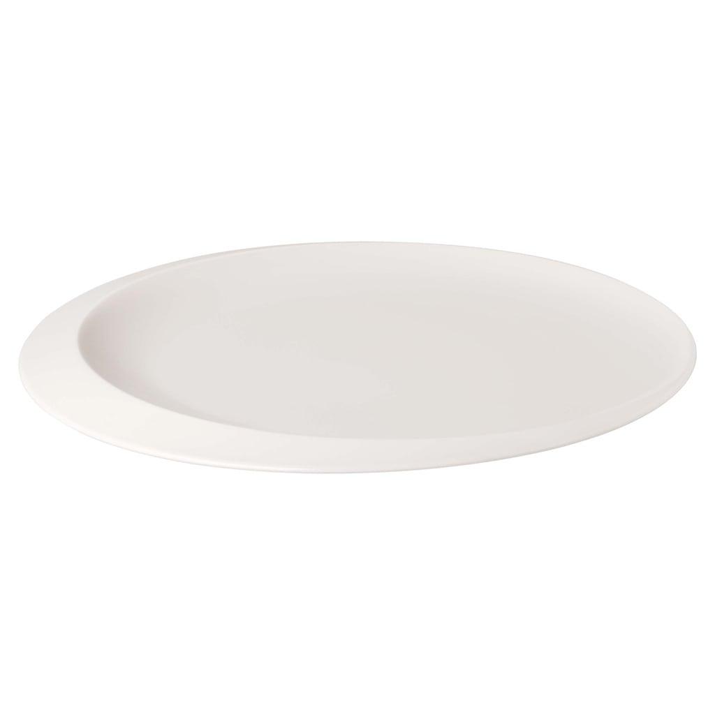 Servierplatte VILLEROY & BOCH "Servierplatte NewMoon ø 37 cm weiß", weiß, L:36,8cm, Porzellan, Servierplatten, Servierplatte