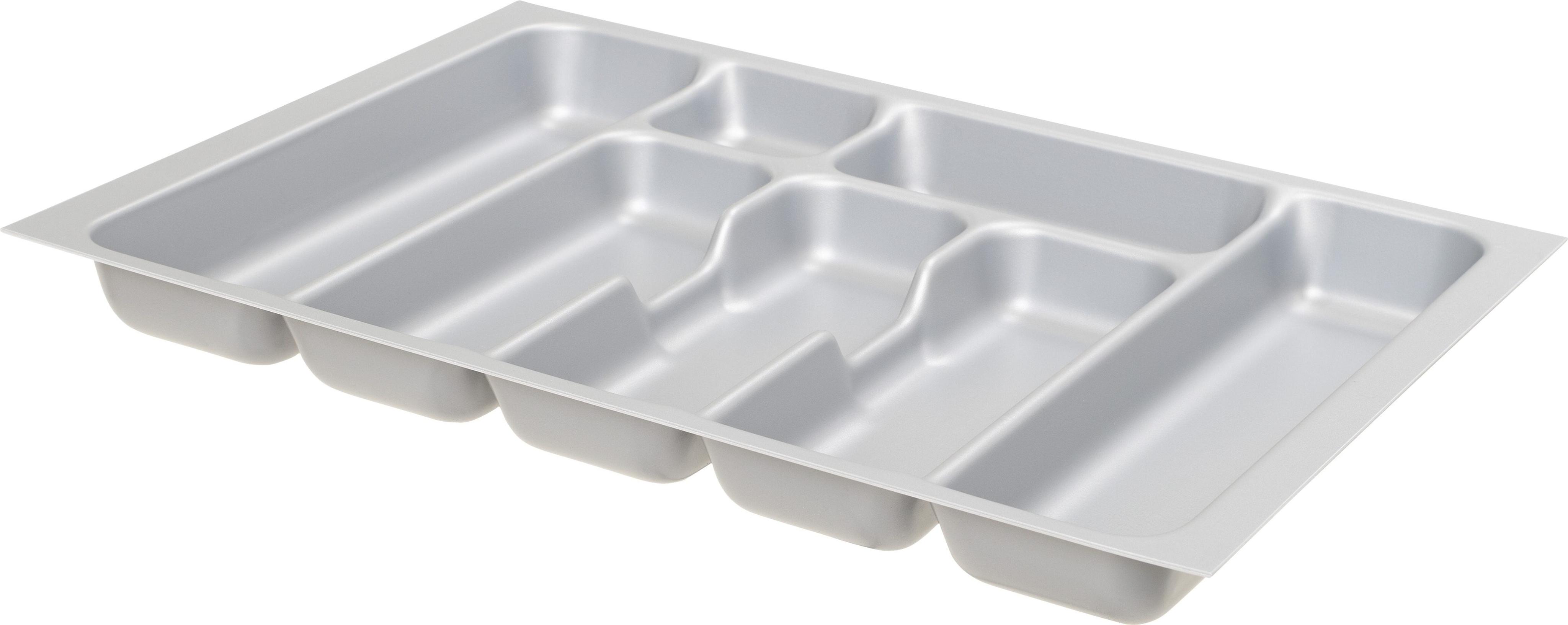 Besteckeinsatz OPTIFIT, grau, B:53,4cm H:5cm T:36,8cm, Schubladeneinsätze, Besteckeinsatz, Breite 60 cm, passend für Schubkästen der Serien Odense und Leer