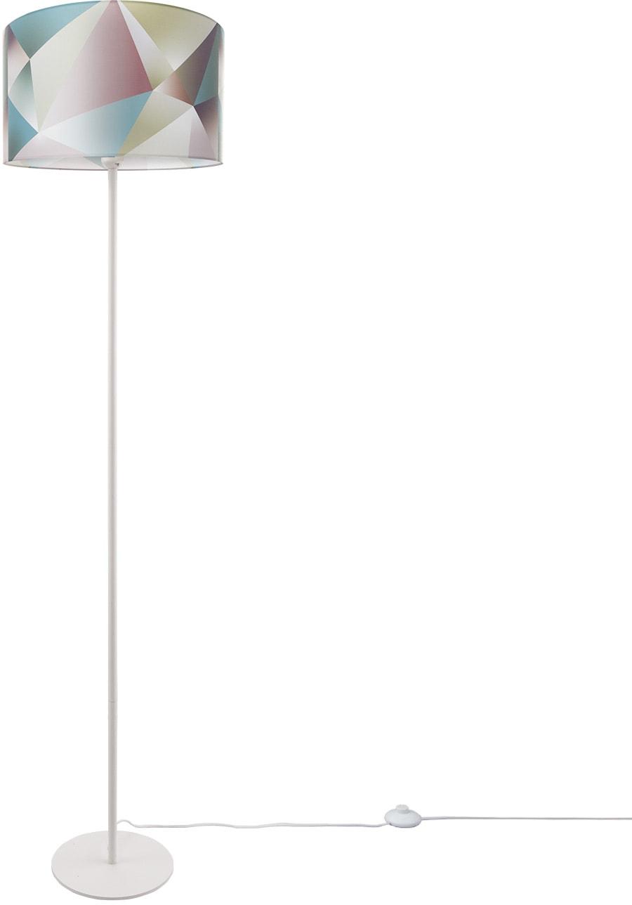 PACO HOME Stehlampe "Kosy 309", weiß, 1, Ø 38cm H: 144cm, Leuchten, LED Modern Wohnzimmer Schlafzimmer, Pastellfarben Deko E27, Stehlampe
