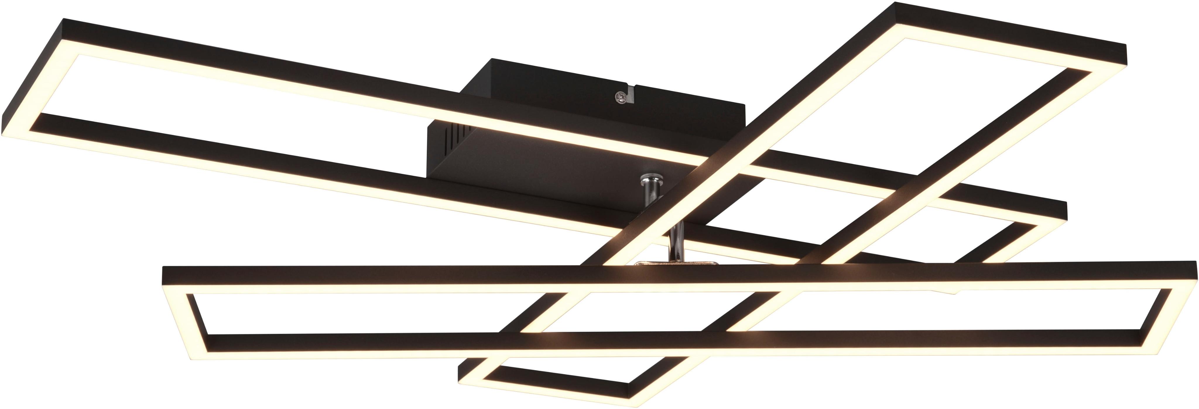 OTTO HOME LED Deckenleuchte "Druell, Deckenlampe oder Wandlampe LED Module schwenkbar dimmbar CCT", schwarz (schwarz matt), 1, H: 10cm, 1 Stk., Leuchten, inkl Fernbedienung Lichtfarbe 2700-6500 Kelvin kalt- warmweiß 4600 Lm, LED Deckenleuchte