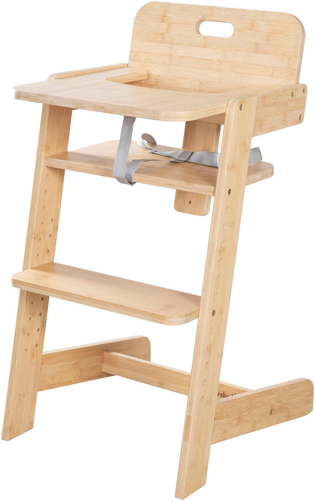 Hochstuhl ROBA "Lernturm Nature Up", Kinder, Gr. B/H/T: 45cm x 86cm x 54cm, beige (natur), Bambus, Stühle Hochstuhl