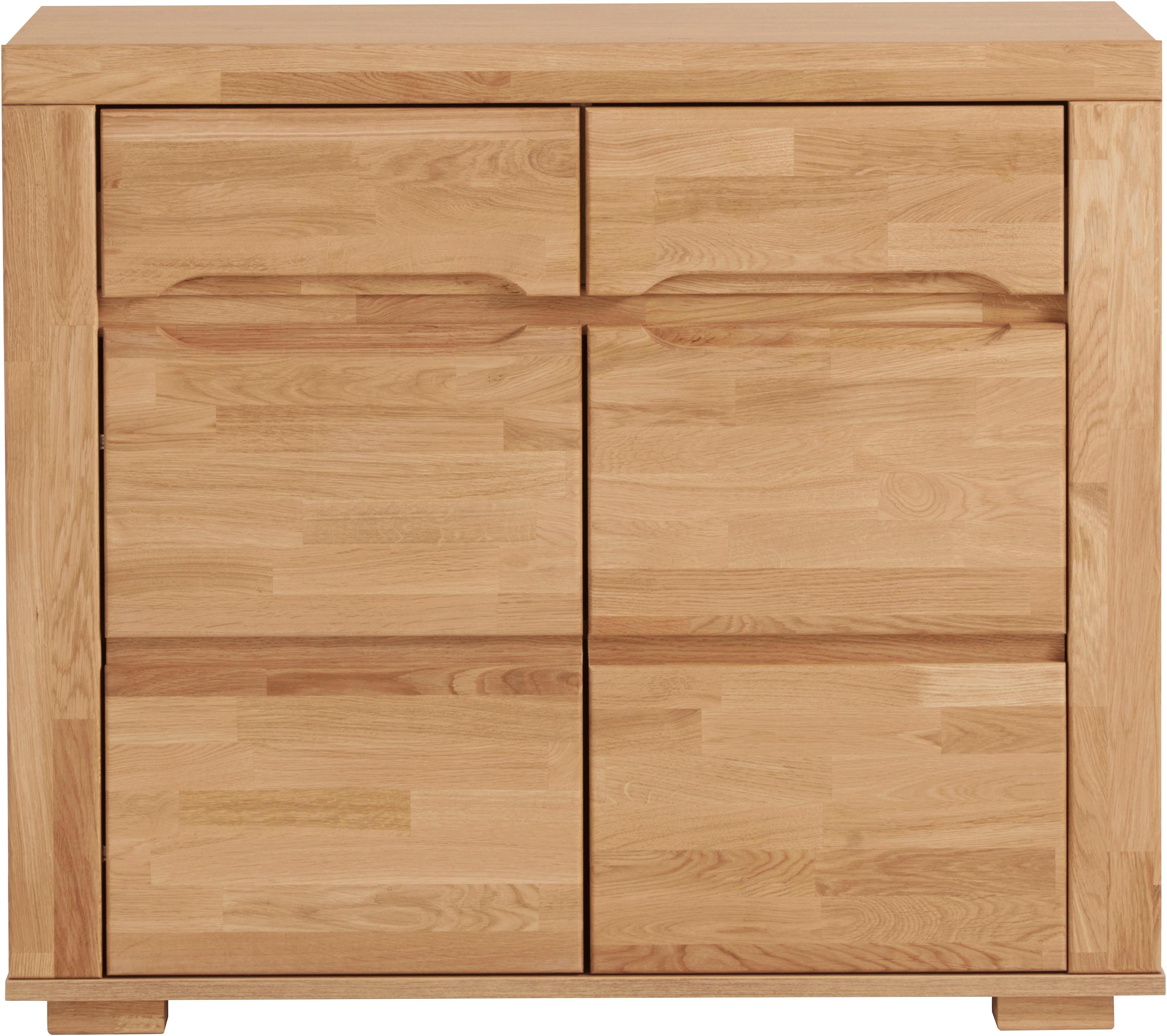 Kommode OTTO HOME "Denis", braun (eiche teilmassiv), B:98,5cm H:85cm T:40cm, Holz teilmassiv, Sideboards, Kommode, Breite 98,5 cm