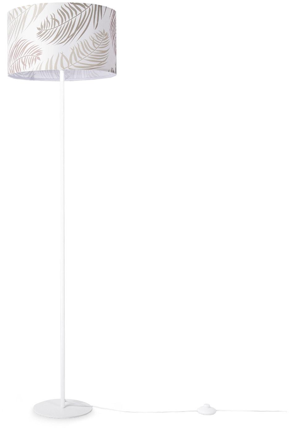 PACO HOME Stehlampe "Kuba 123", weiß, 1, Ø 38cm H: 144cm, Leuchten, Wohnzimmer Stehleuchte Schlafzimmer Lampen E27 Deko Wohnzimmer Palme, Stehlampe